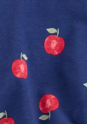 Toddler Girls Apple Printed Sweatshirt and Leggings Set