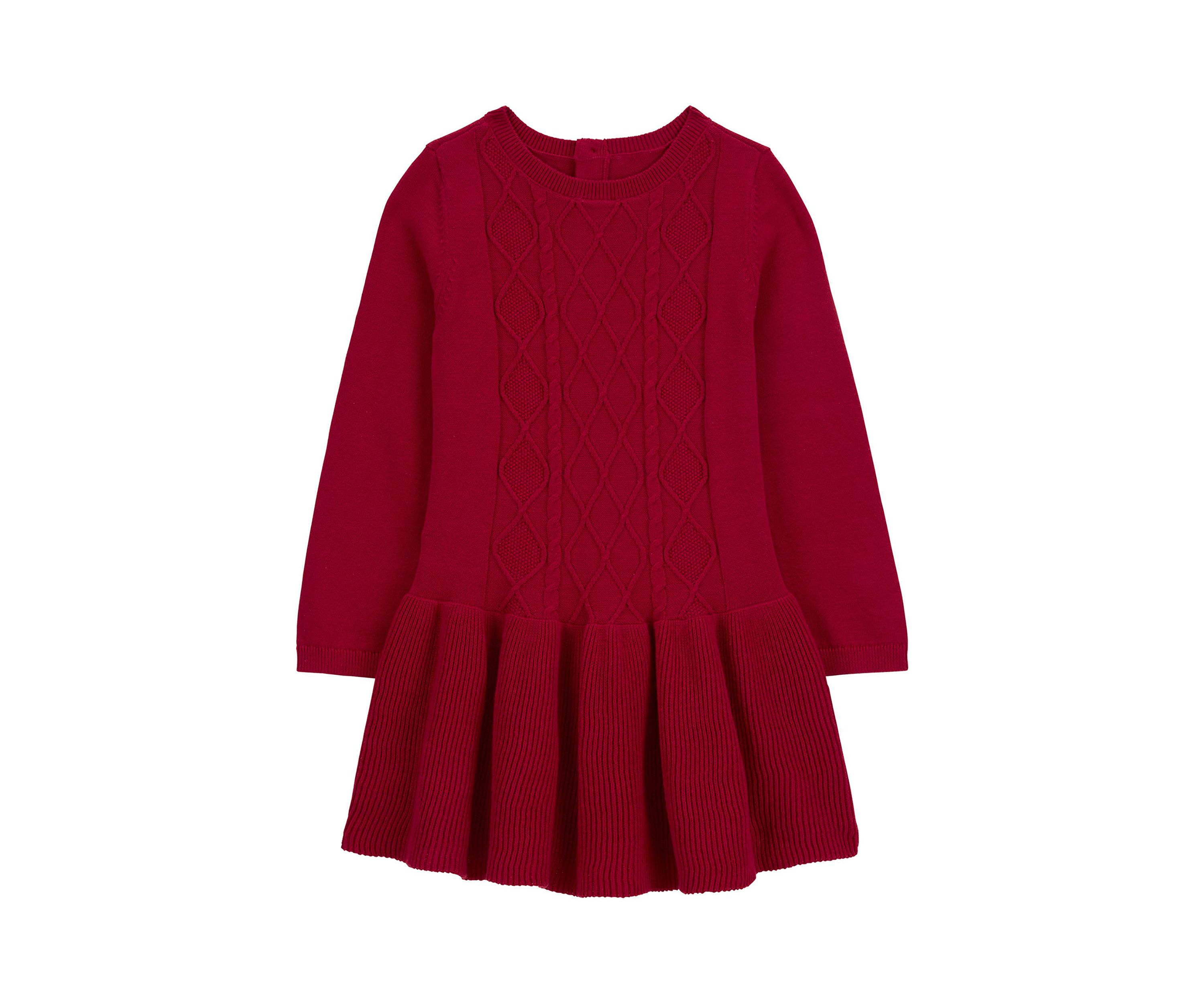 Toddler Girls Cable Knit Sweater Dress