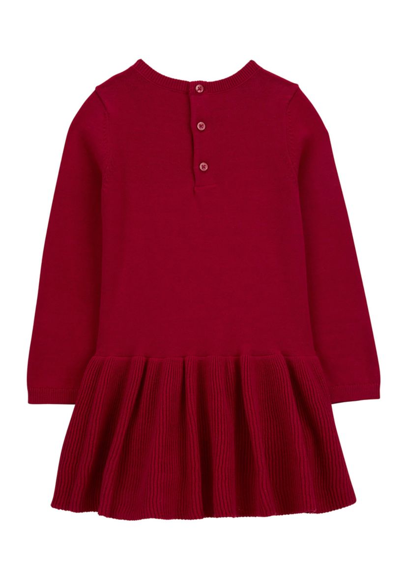 Toddler Girls Cable Knit Sweater Dress