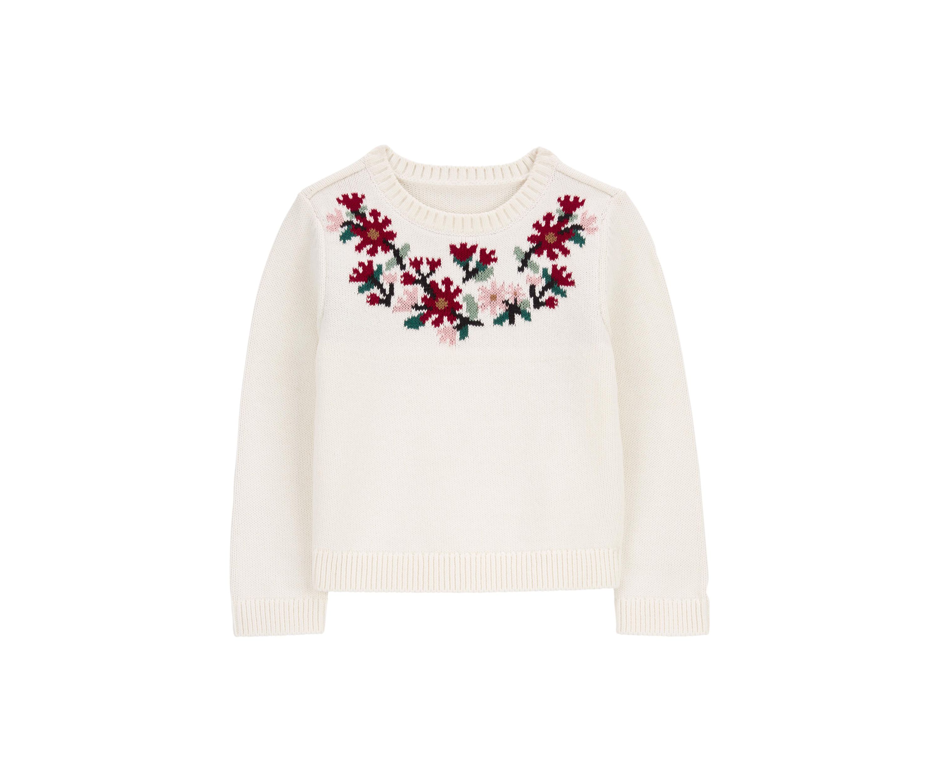Toddler Girls Embroidered Sweater