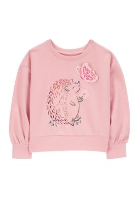 Toddler Girls Hedgehog Graphic Sweatshirt
