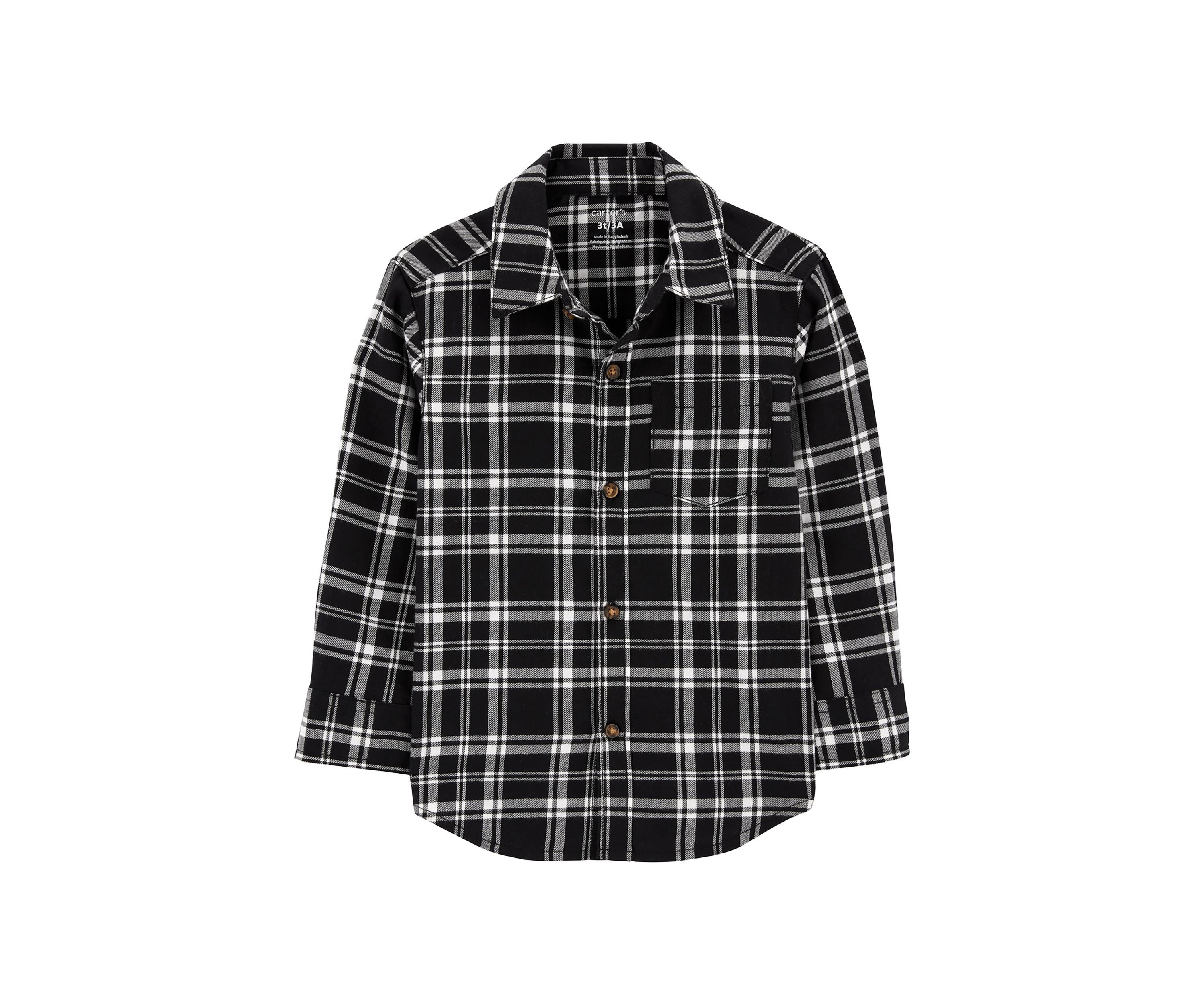 Toddler Boys Printed Button Down Shirt