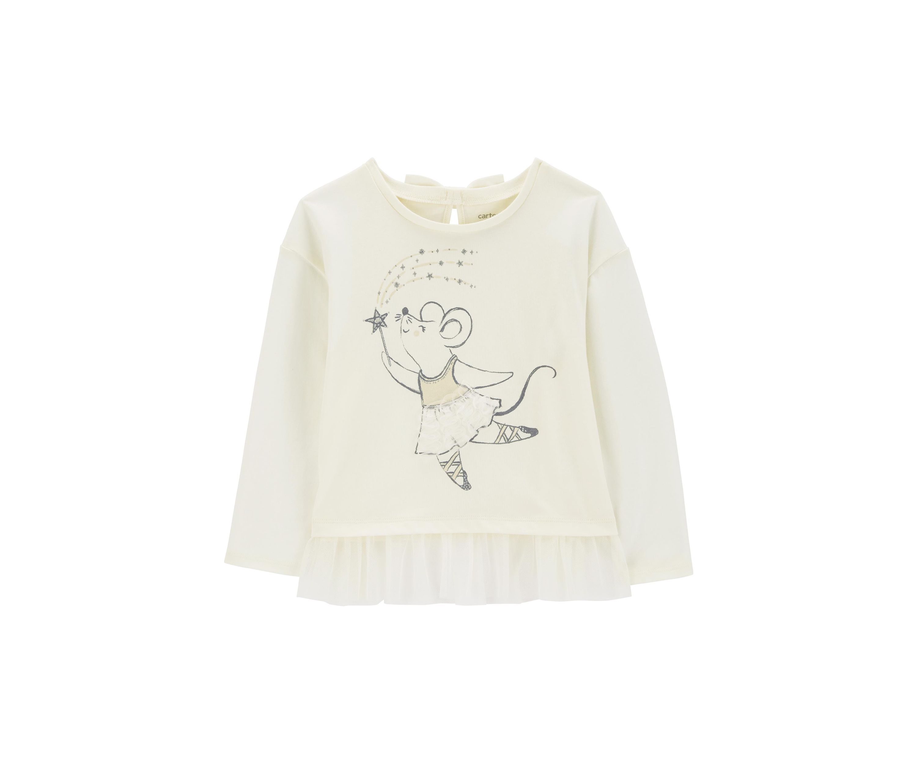 Toddler Girls Ballerina Mouse Graphic T-Shirt