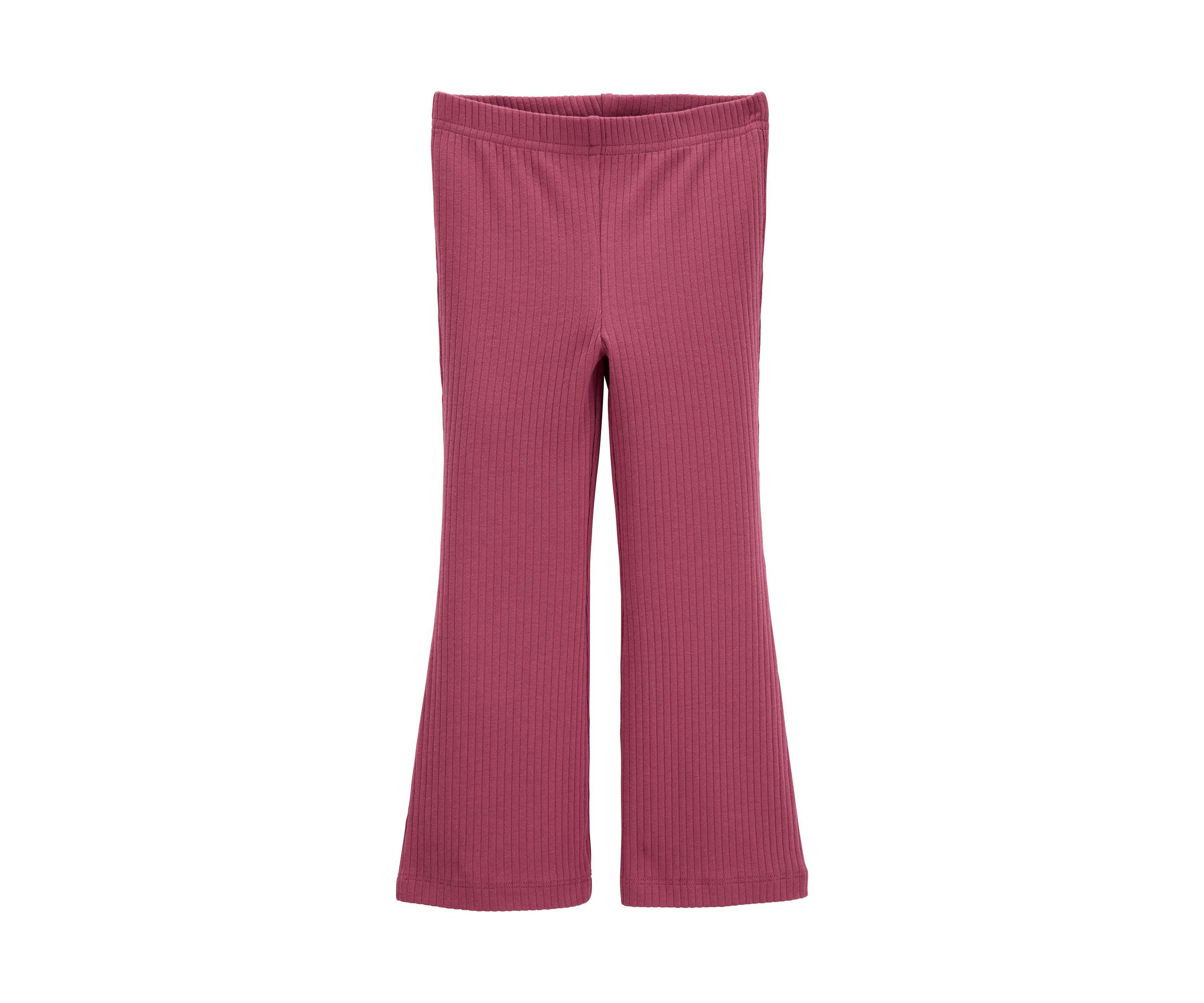 Toddler Girls Ribbed Knit Flare Pants
