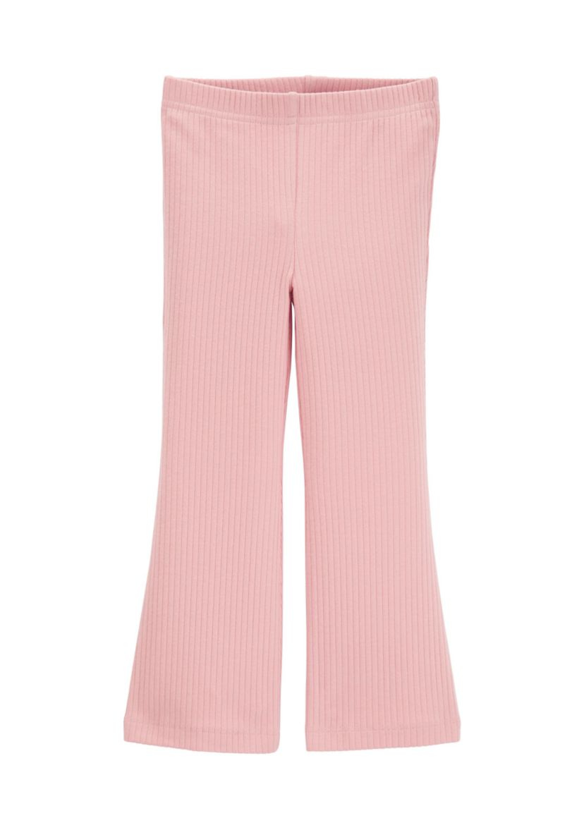 Toddler Girls Ribbed Knit Flare Pants