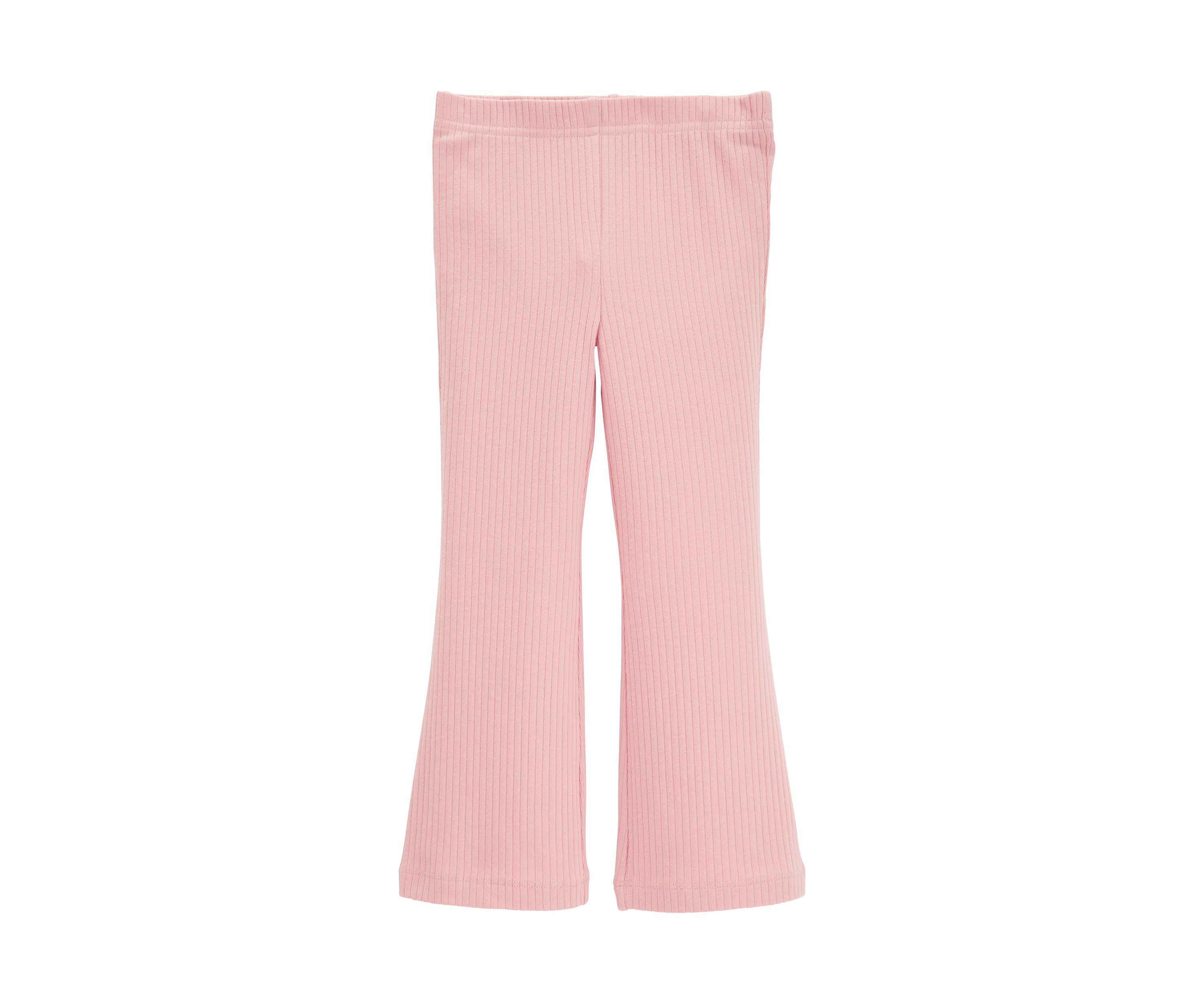 Toddler Girls Ribbed Knit Flare Pants