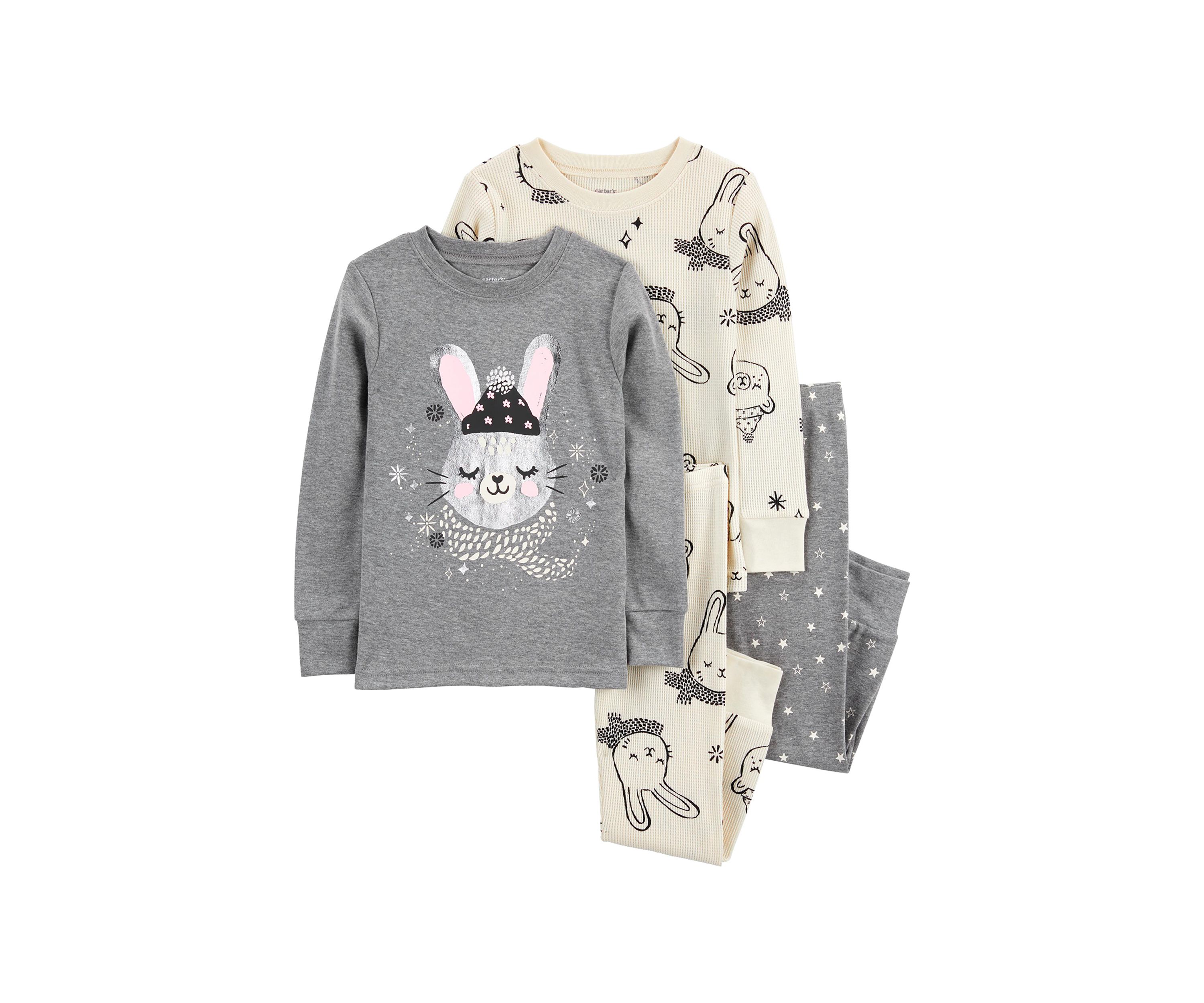 Toddler Boys Bunny Thermal Pajama Set 