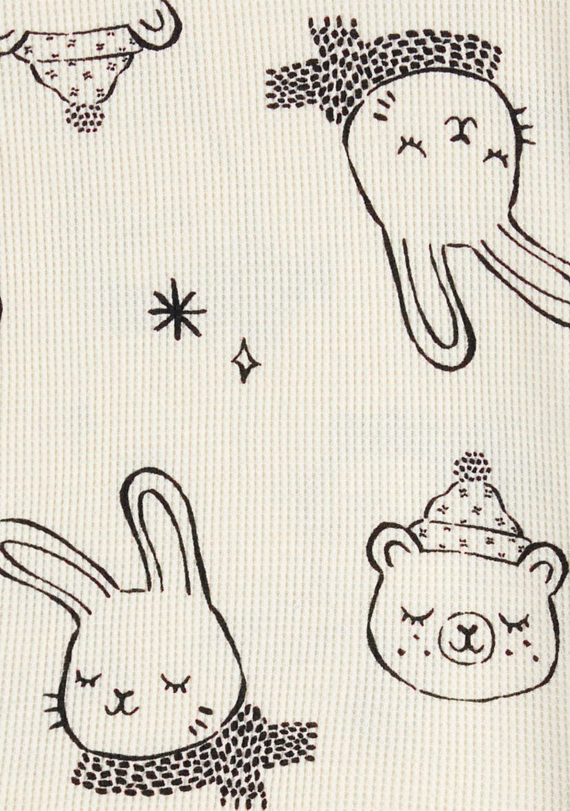Toddler Boys Bunny Thermal Pajama Set 