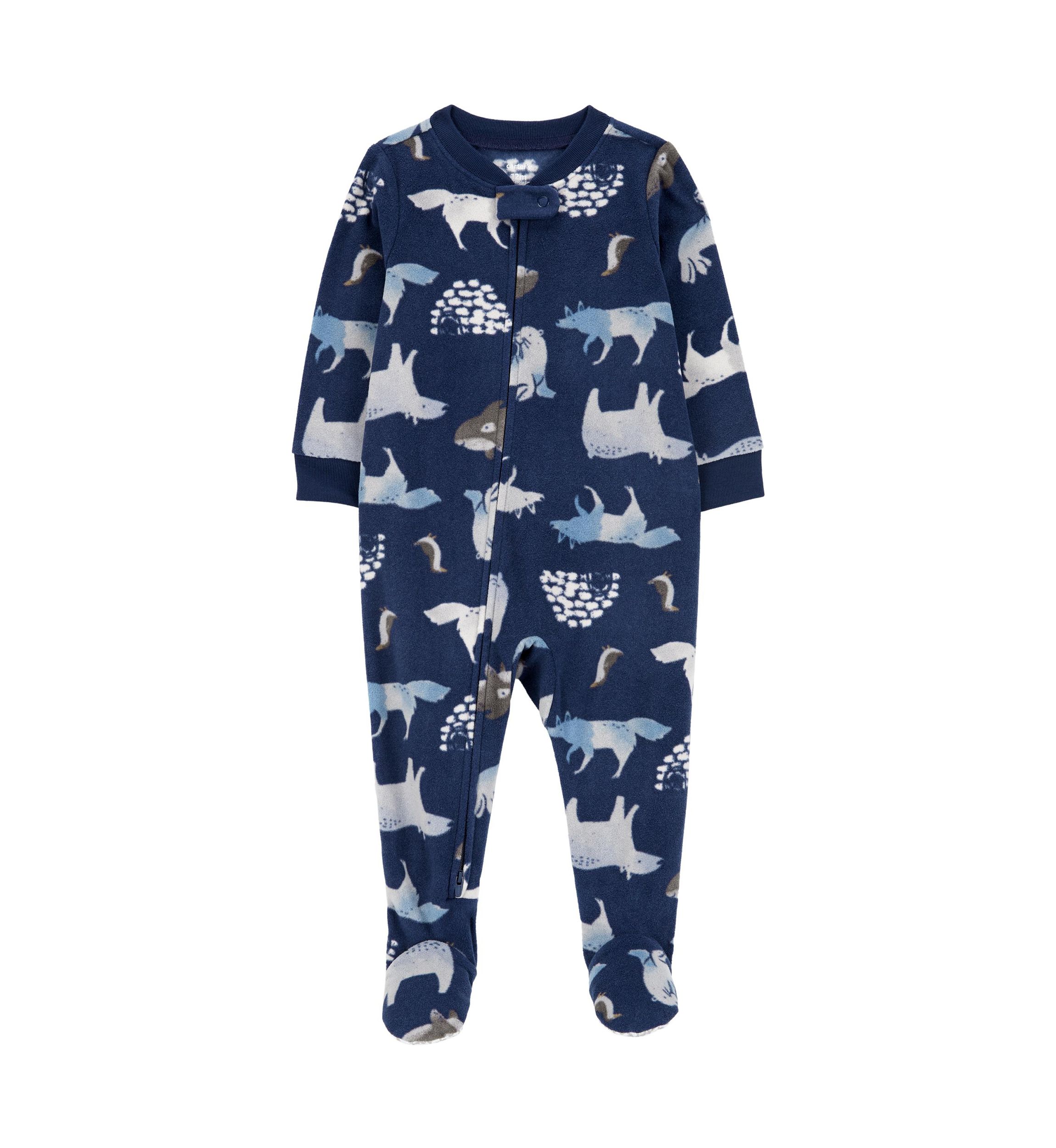 Baby Boys Printed Footie Pajamas