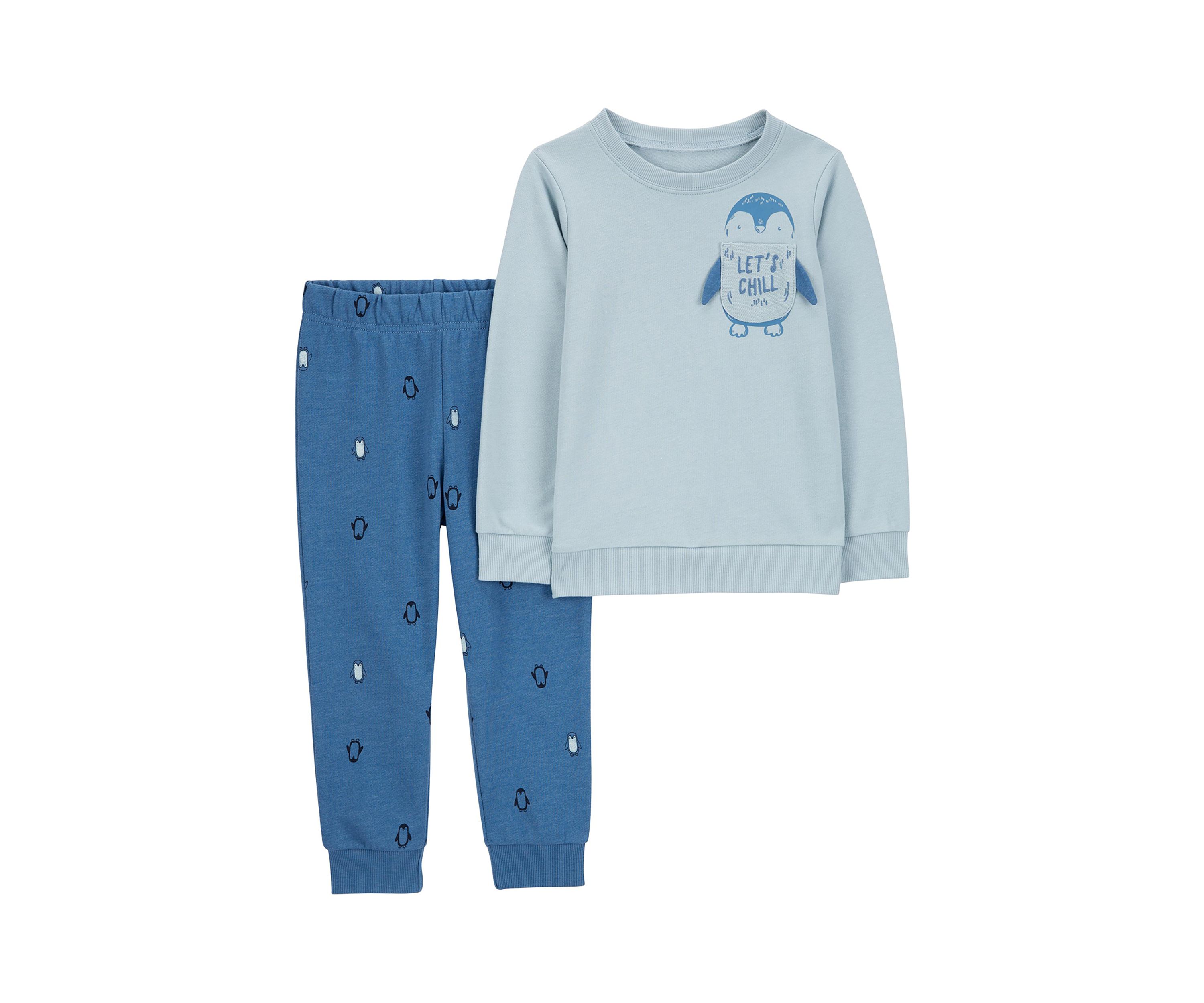 Toddler Boys Sweatshirt and Printed Pants Set