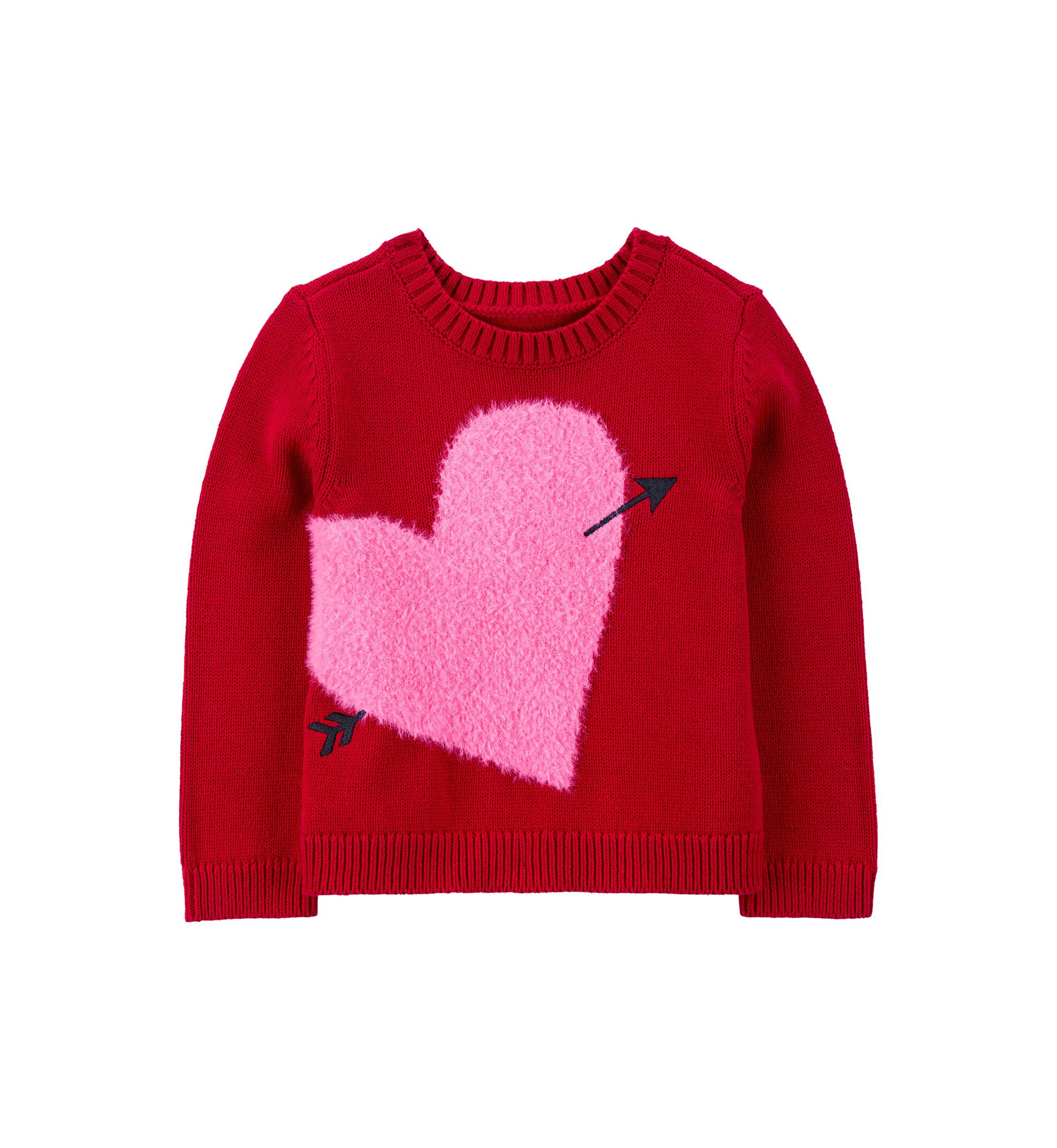 Toddler Girls Heart Graphic Sweater