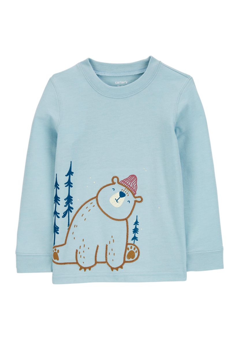 Toddler Boys Snowy Bear Graphic T-Shirt