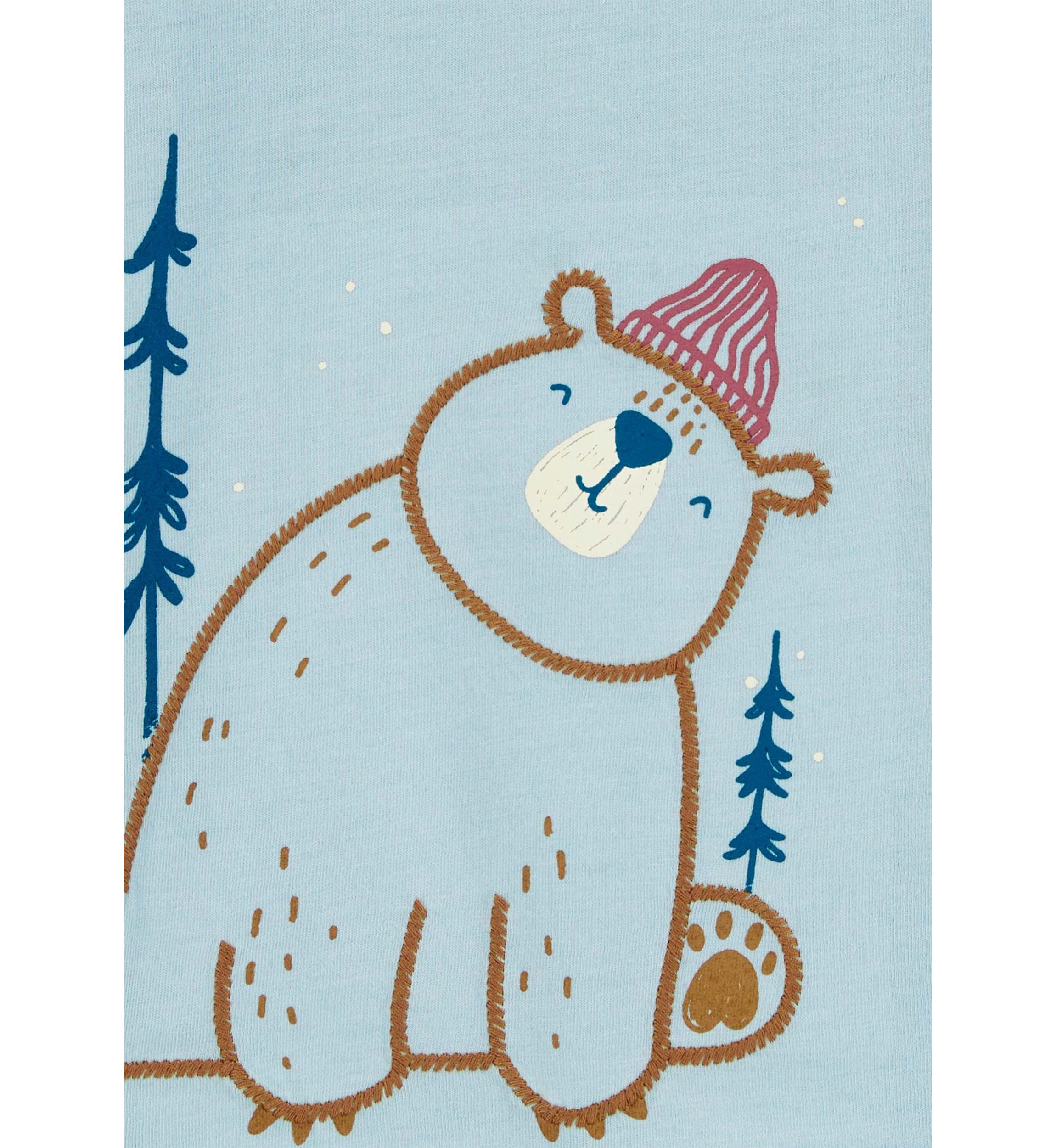 Toddler Boys Snowy Bear Graphic T-Shirt