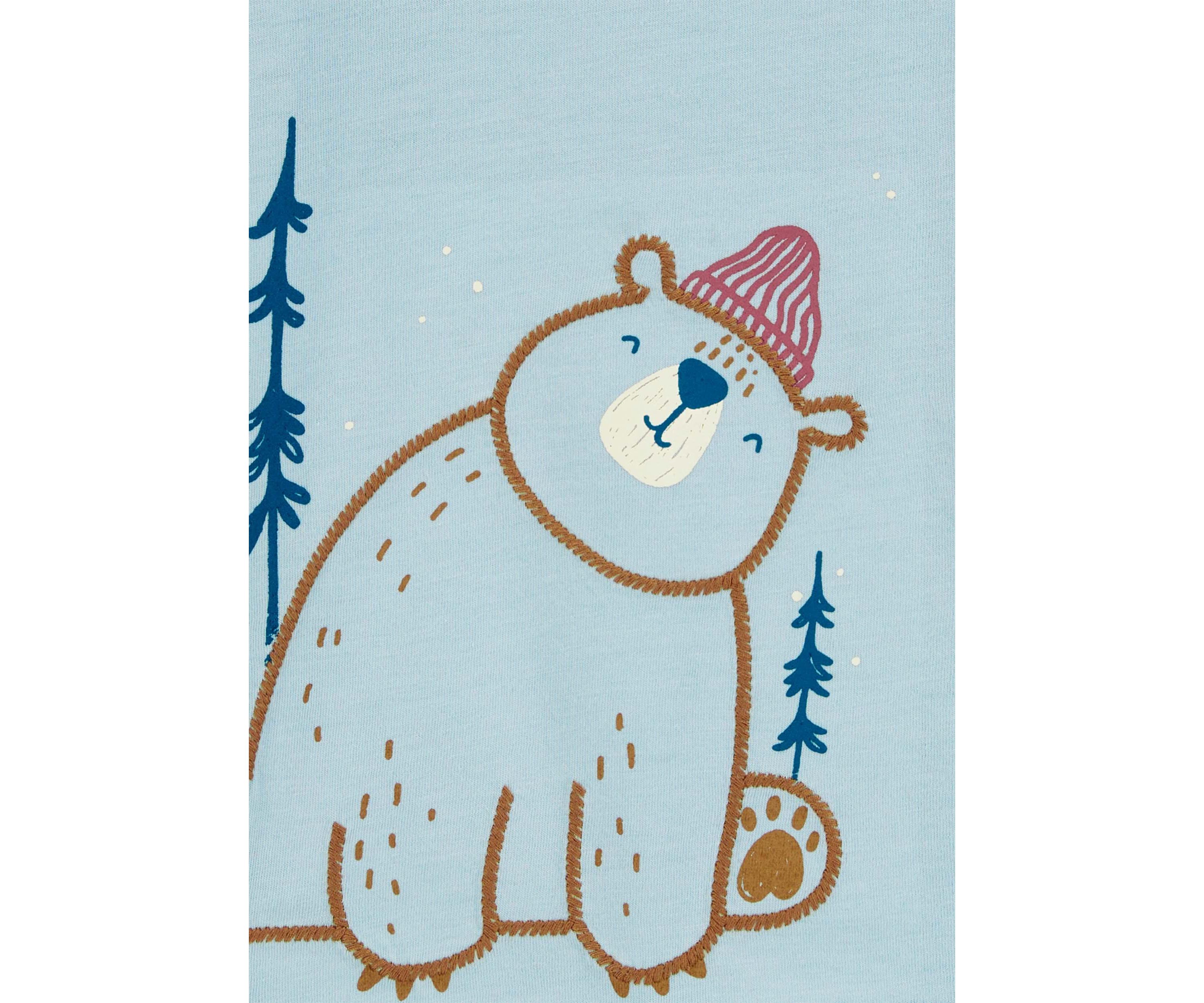 Toddler Boys Snowy Bear Graphic T-Shirt