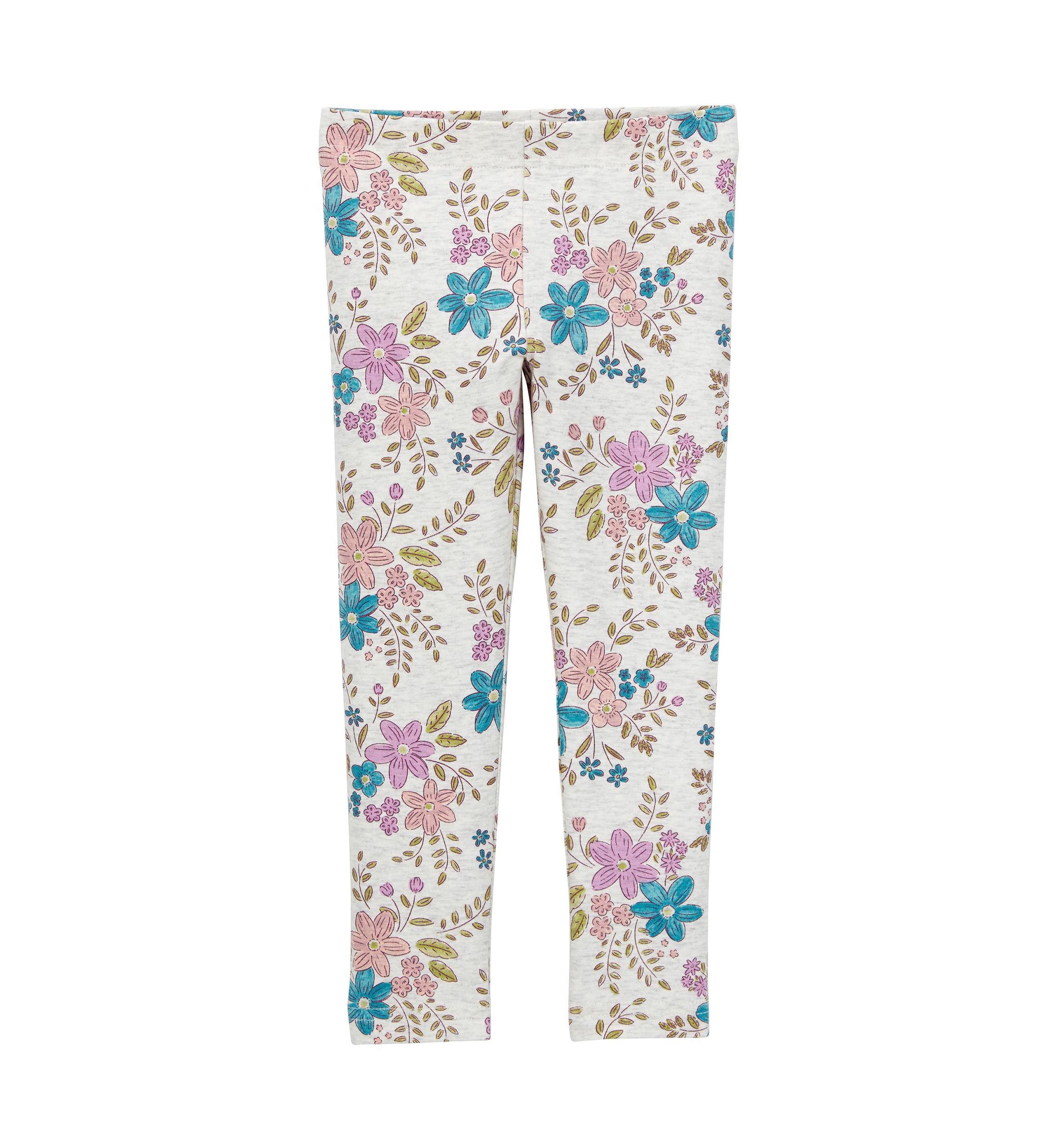 Toddler Girls Floral Printed Leggings