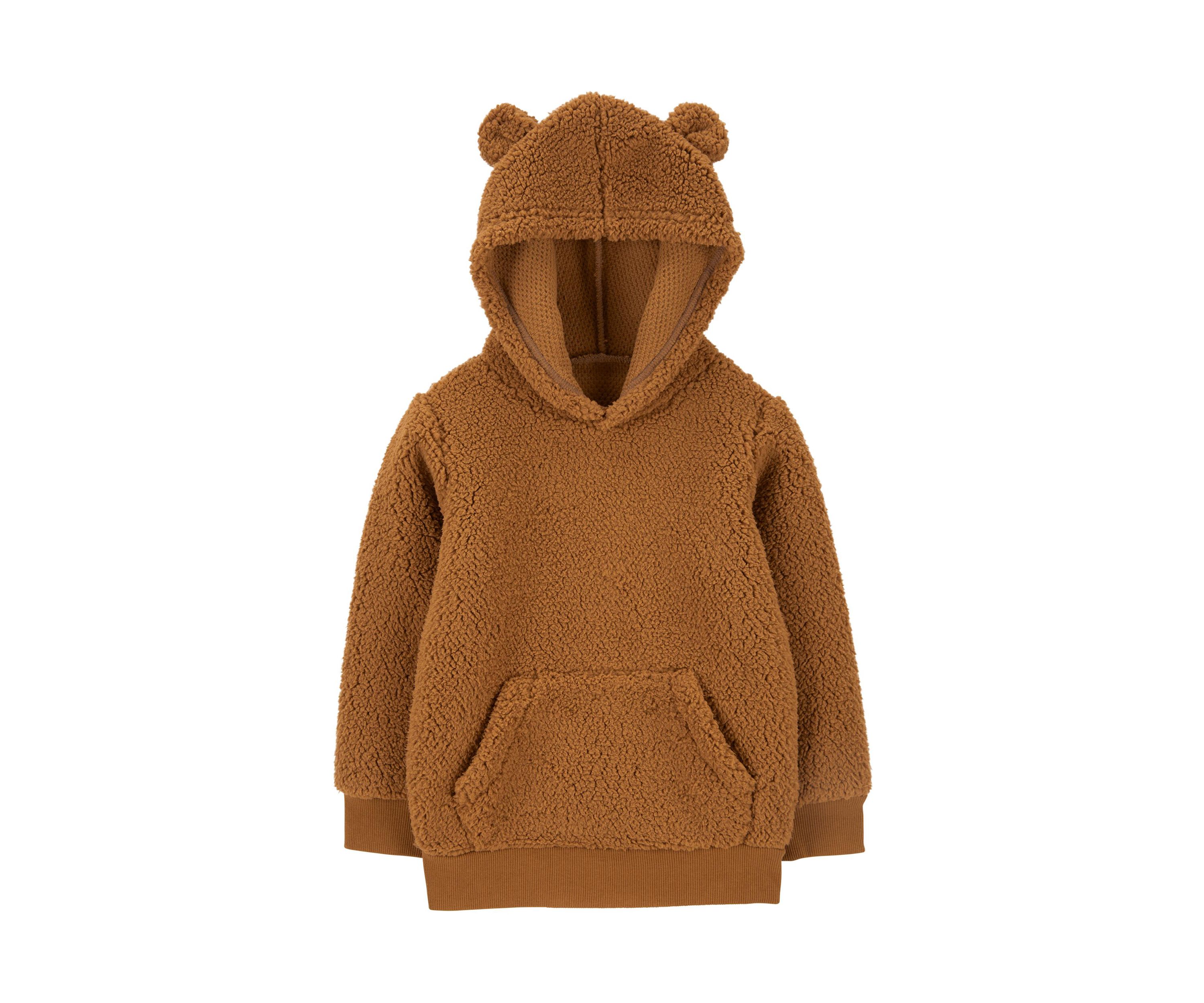 Toddler Boys Fuzzy Sherpa Bear Hoodie