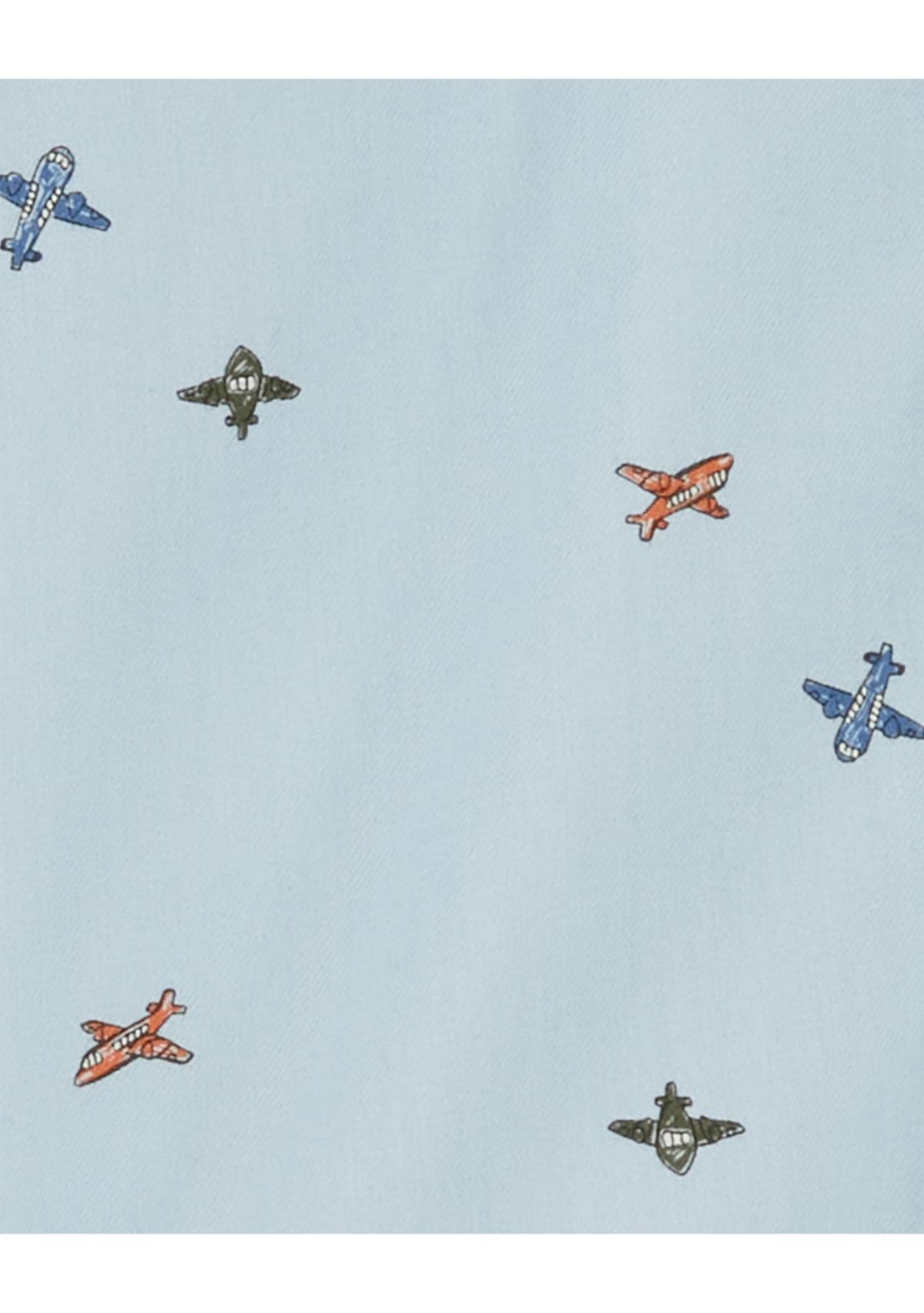 Toddler Boys Airplane Printed Shirt and Pants Set