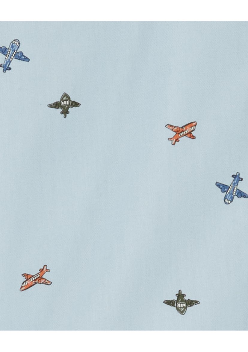 Toddler Boys Airplane Printed Shirt and Pants Set