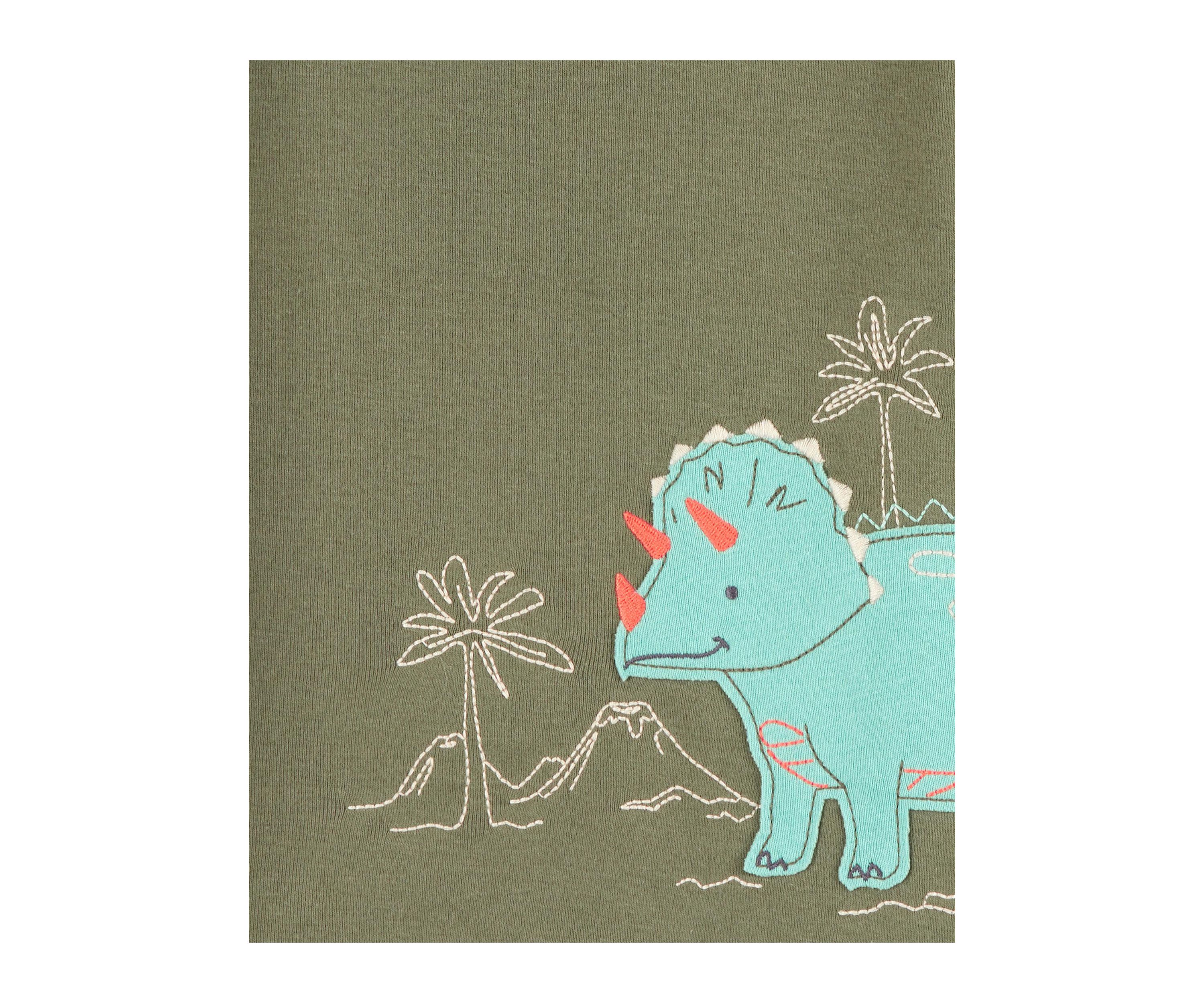 Toddler Boys Dinosaur Printed 4 Piece Pajama Set