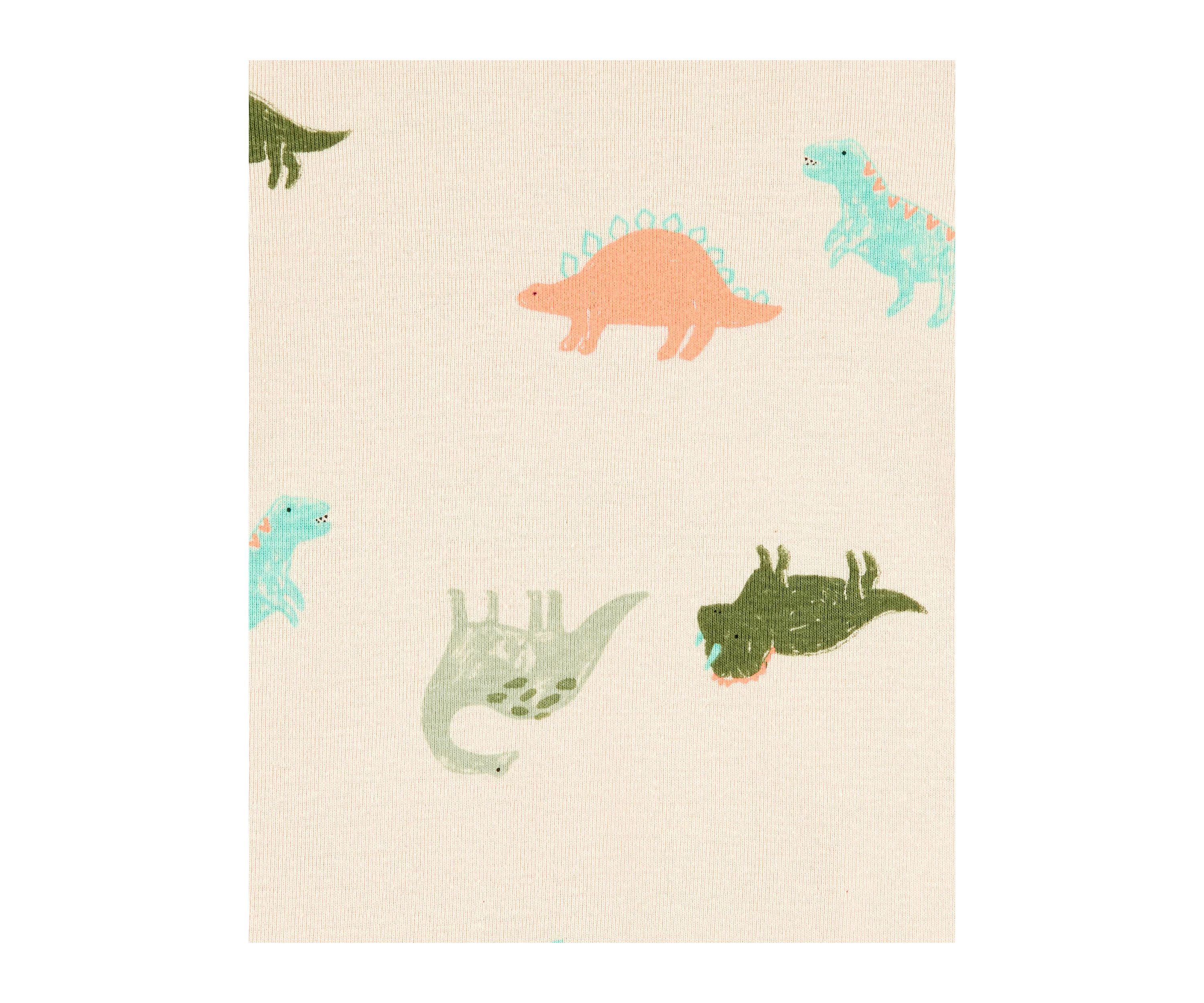 Toddler Boys Dinosaur Printed 4 Piece Pajama Set