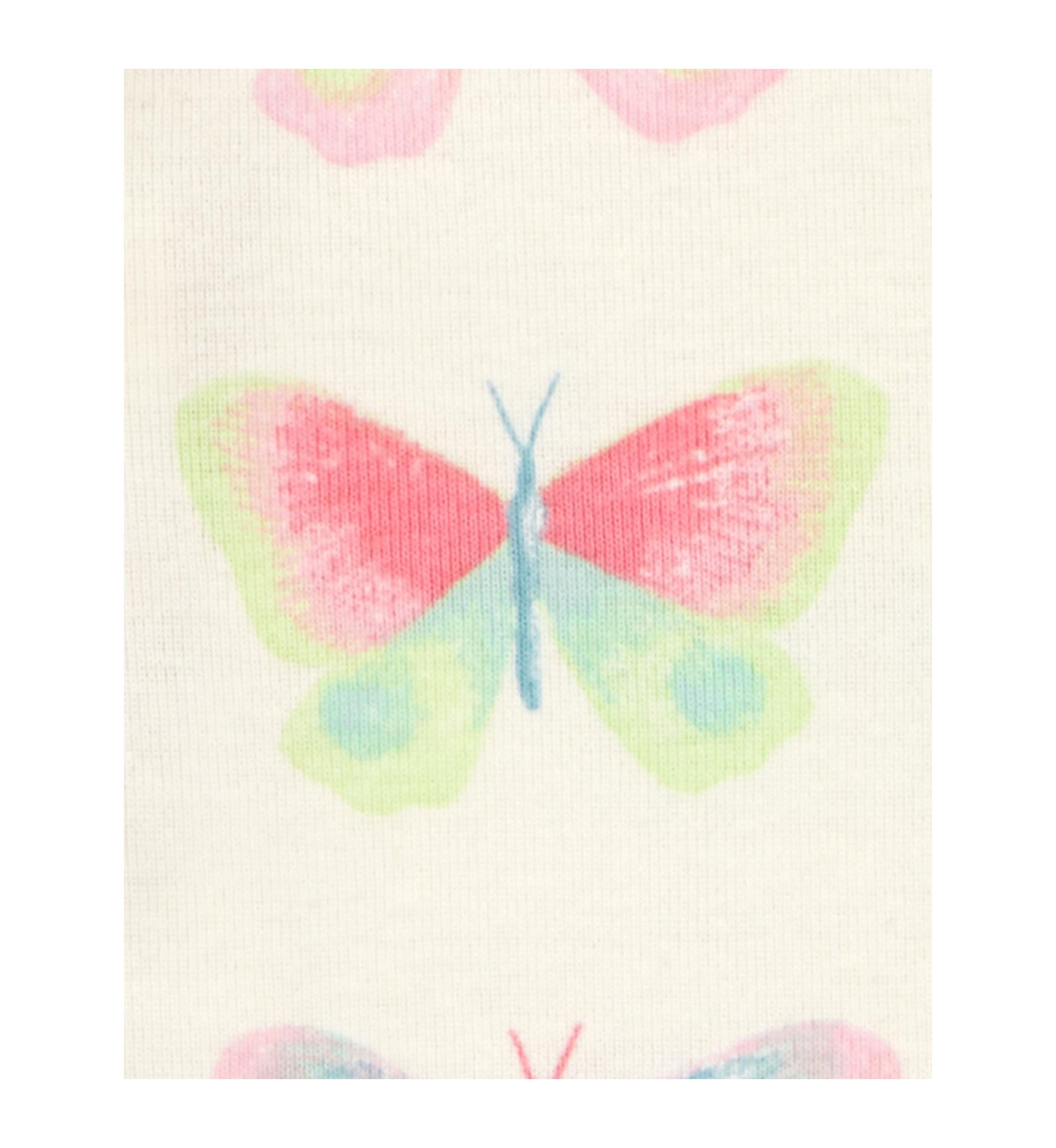Toddler Girls Butterfly Printed 4 Piece Pajama Set
