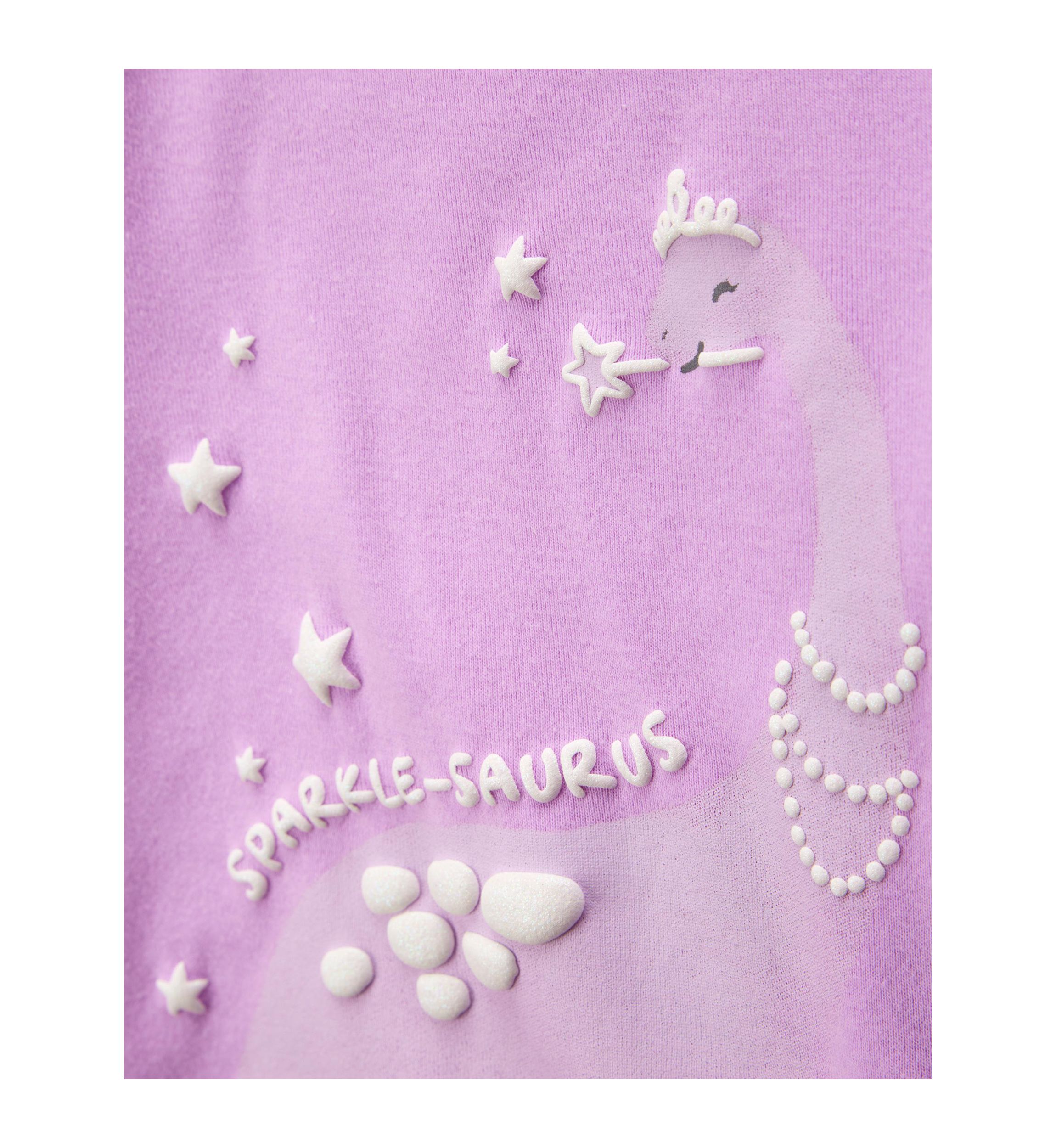 Toddler Girls Dinosaur Printed 4 Piece Pajama Set