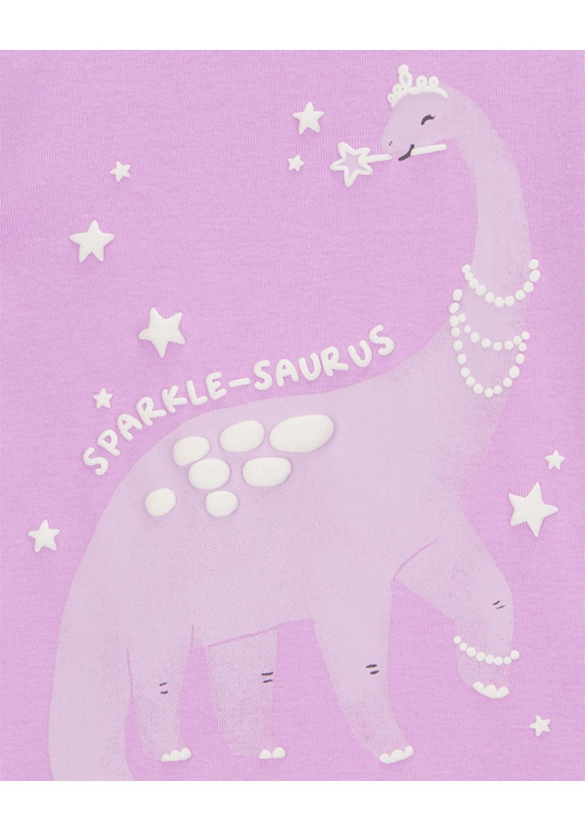 Toddler Girls Dinosaur Printed 4 Piece Pajama Set