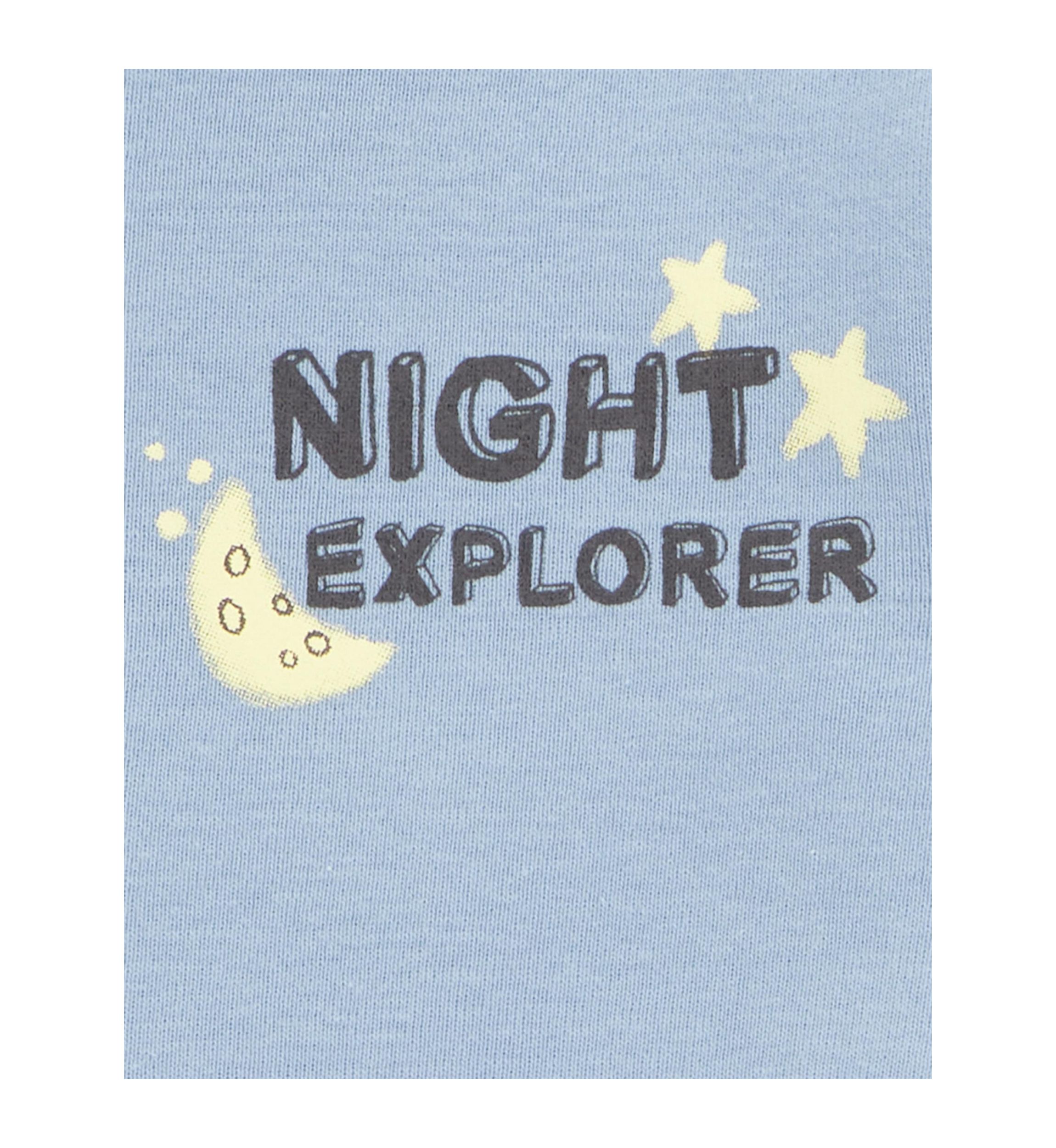 Toddler Boys Space Printed 4 Piece Pajama Set