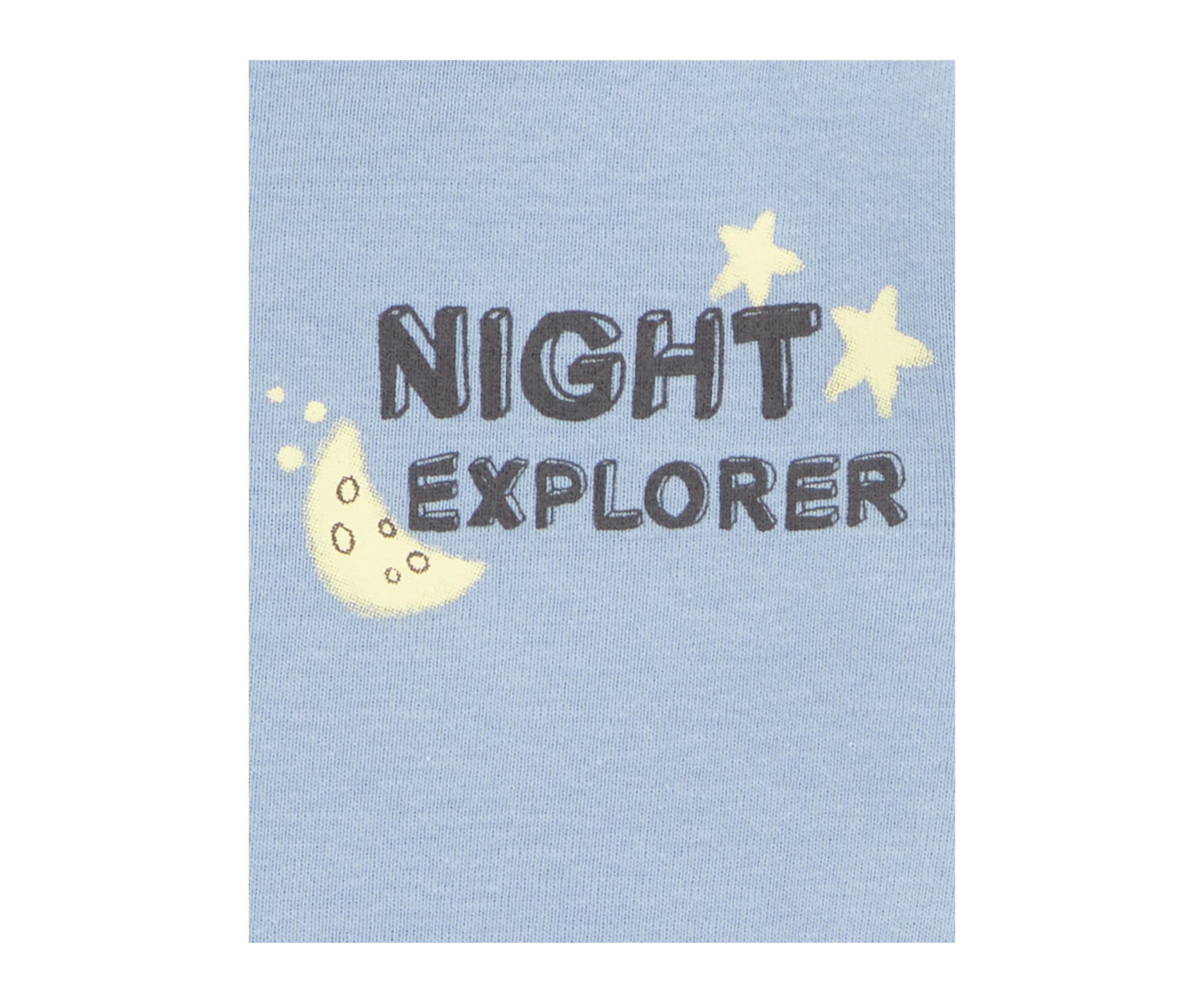 Toddler Boys Space Printed 4 Piece Pajama Set