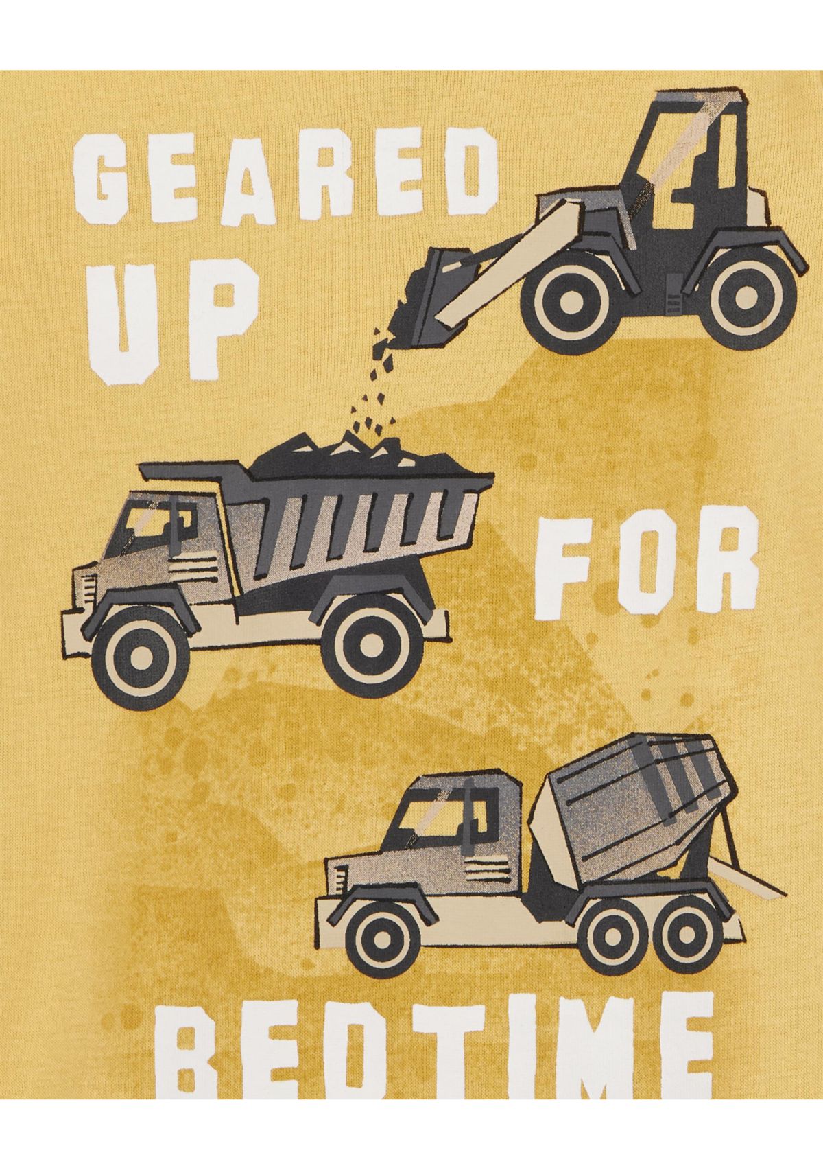 Toddler Boys Construction Printed 4 Piece Pajama Set