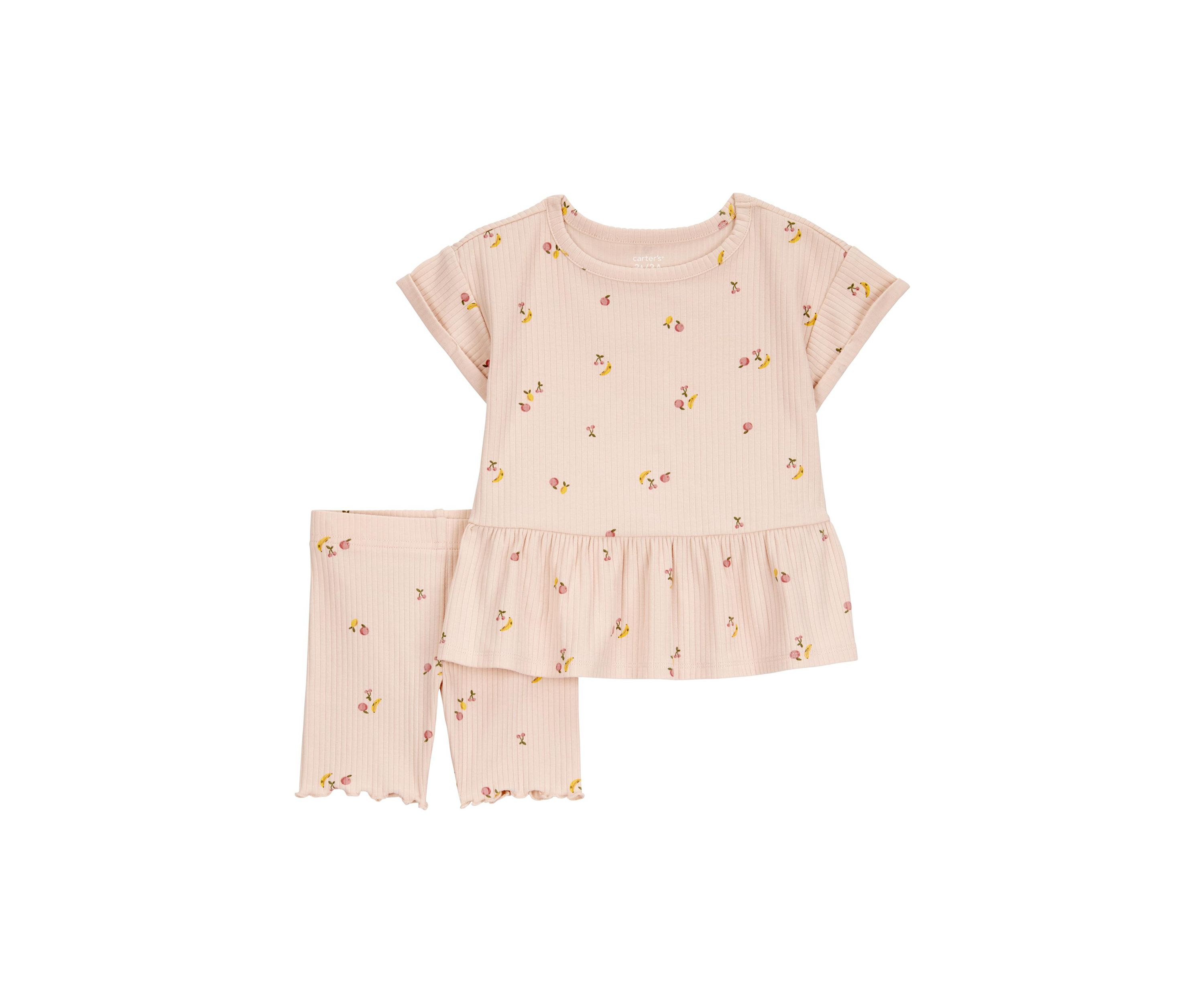 Toddler Girls Floral Printed Top and Shorts Set