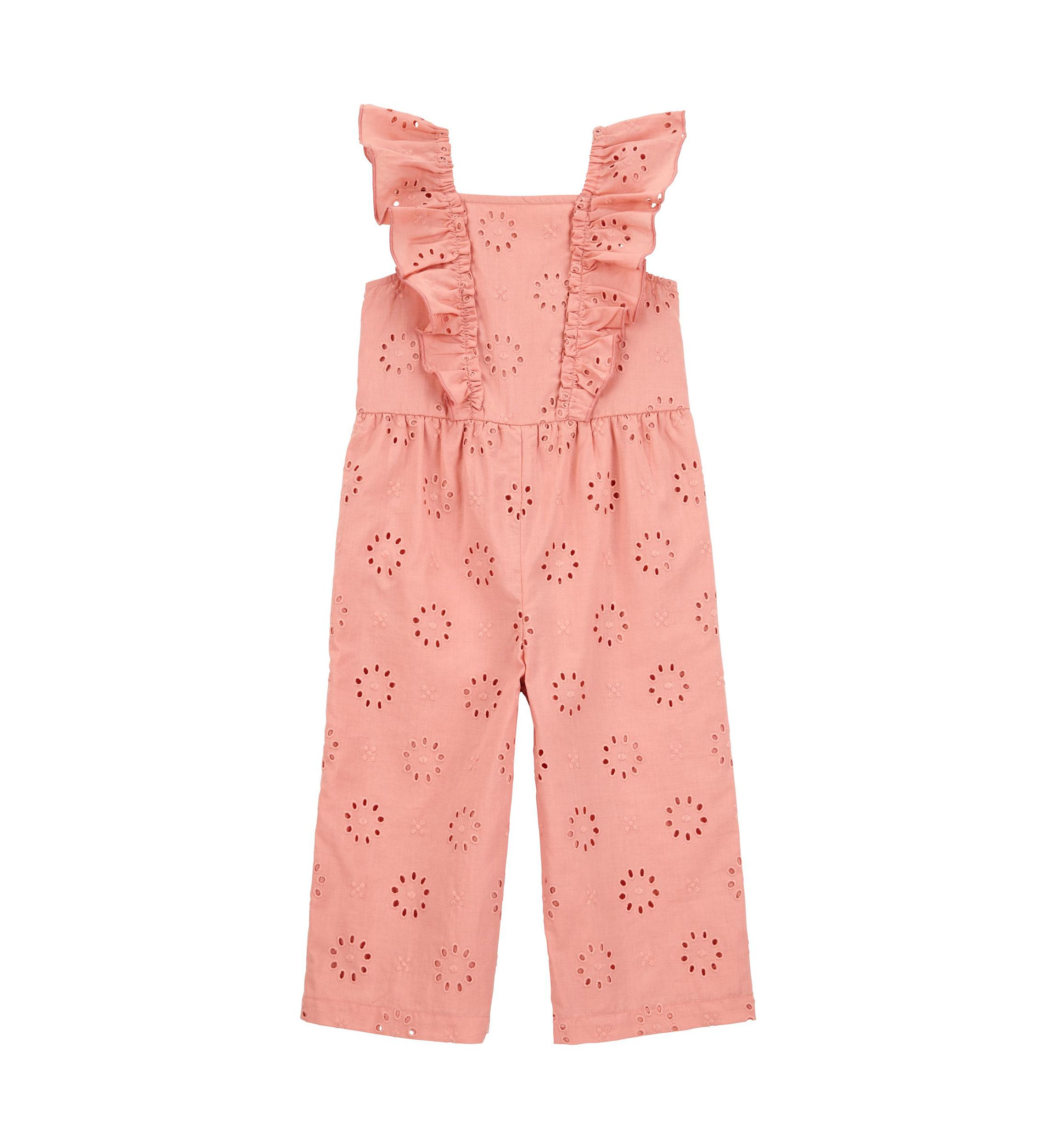 Toddler Girls Eyelet Jumpsuit