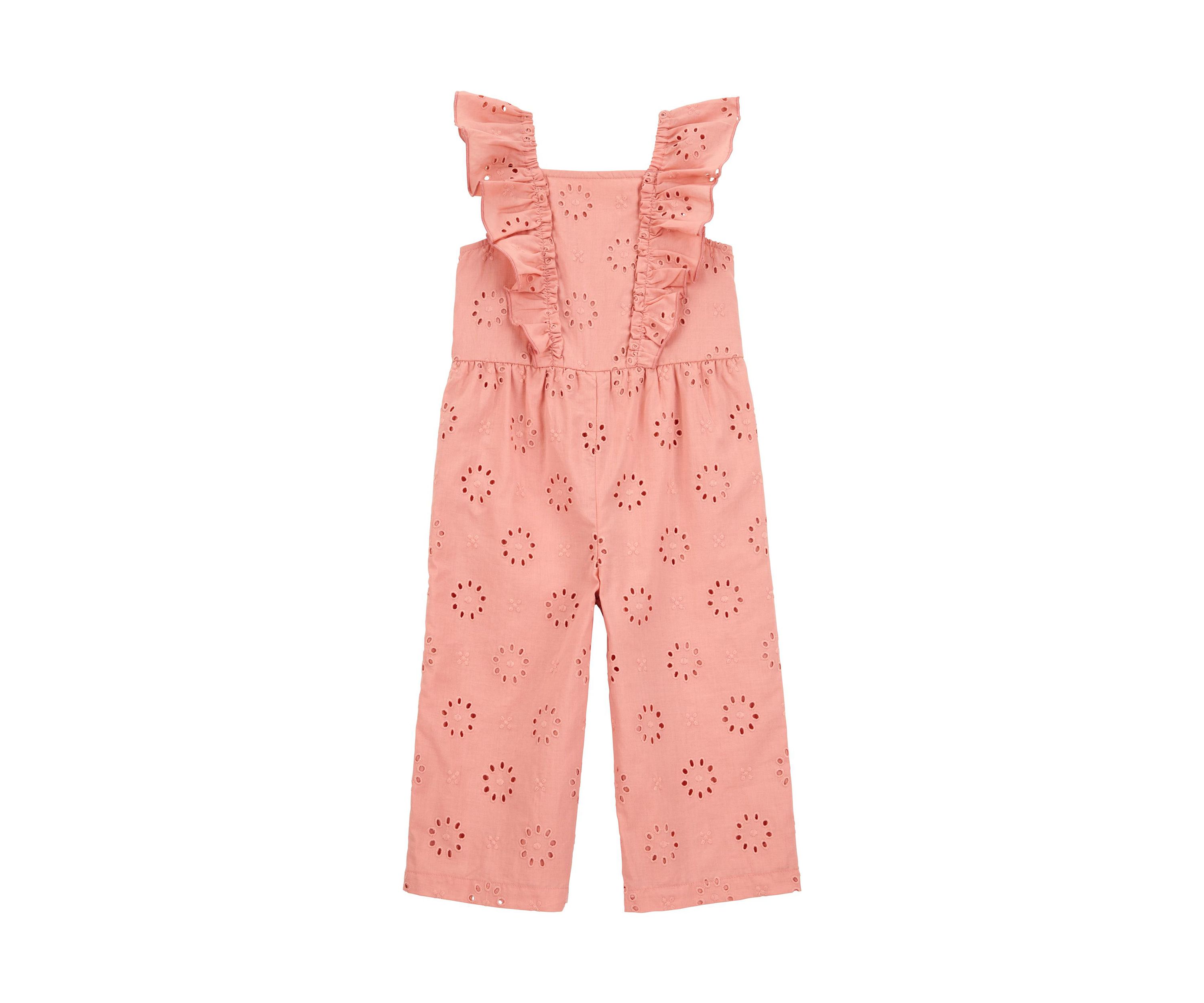 Toddler Girls Eyelet Jumpsuit