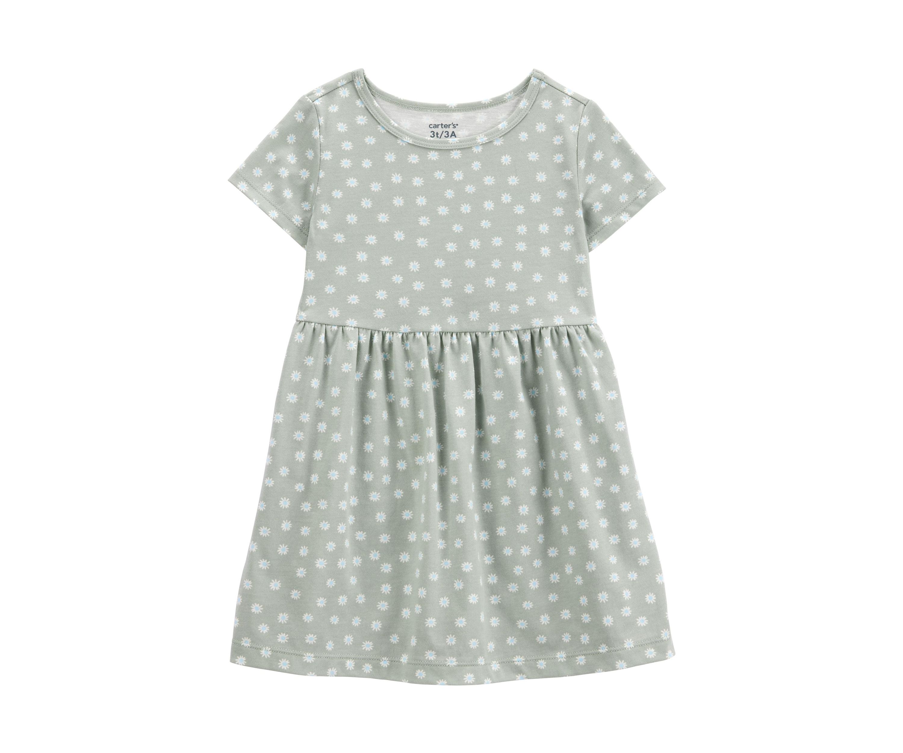 Toddler Girls Short Sleeve Floral Print Dress