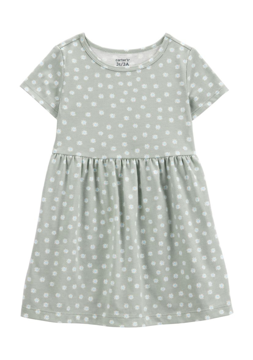 Toddler Girls Short Sleeve Floral Print Dress