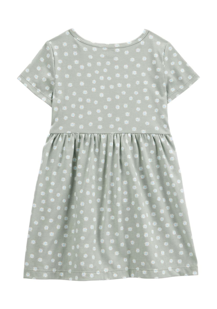 Toddler Girls Short Sleeve Floral Print Dress