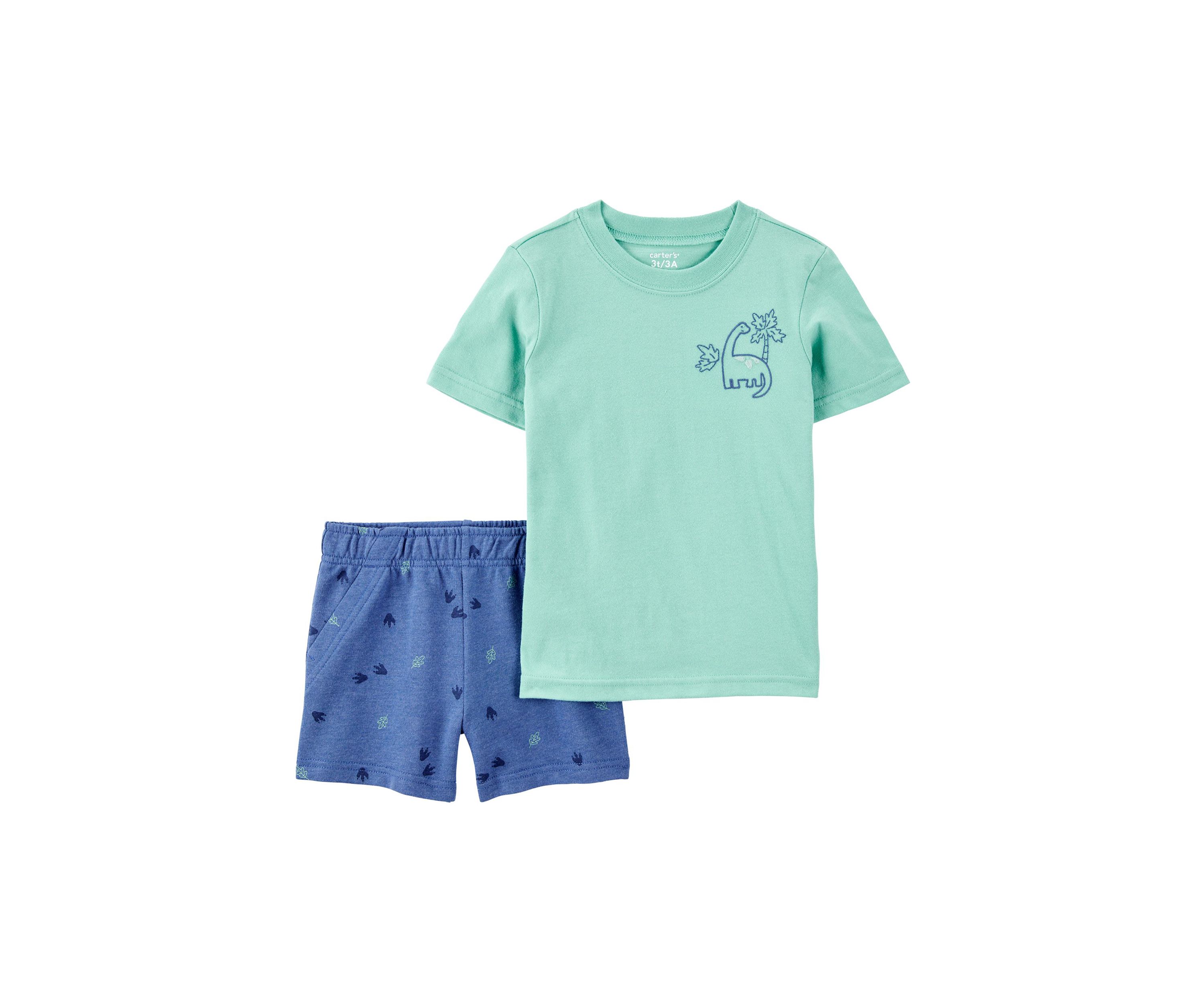 Toddler Boys T-Shirt and Printed Shorts Set