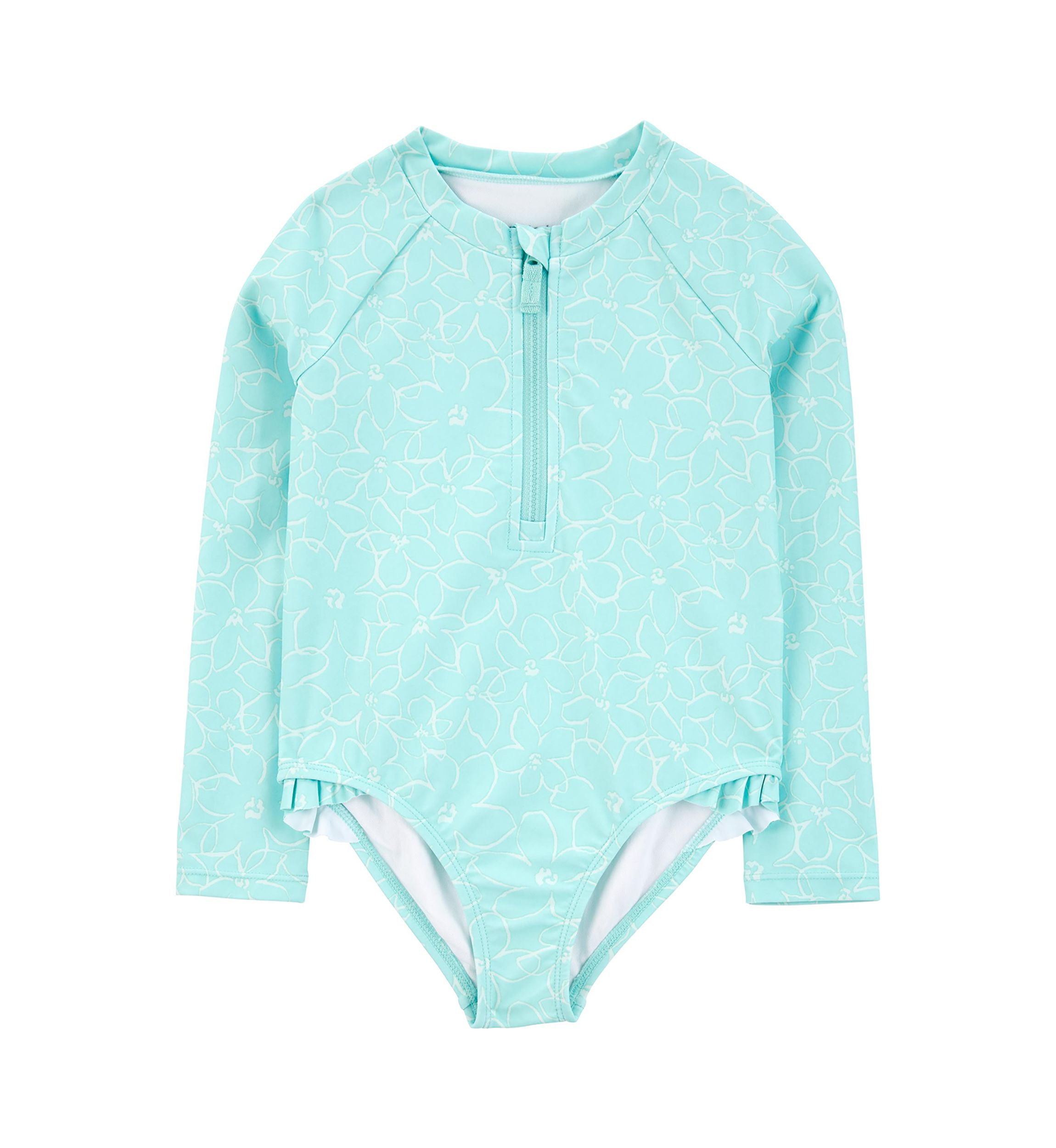Toddler Girls Rash Guard One Piece Swimsuit