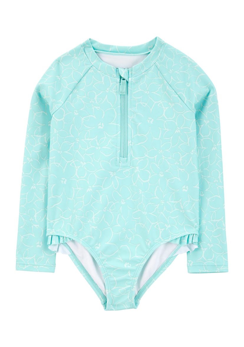 Toddler Girls Rash Guard One Piece Swimsuit
