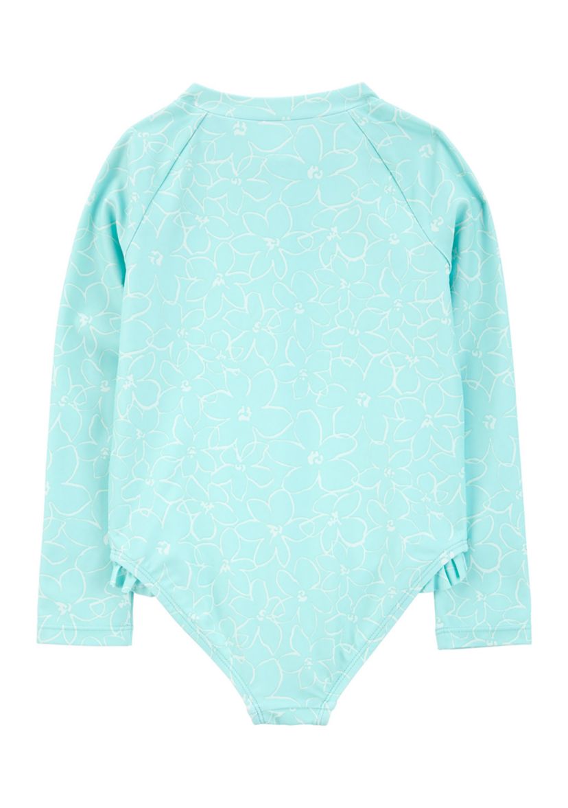 Toddler Girls Rash Guard One Piece Swimsuit