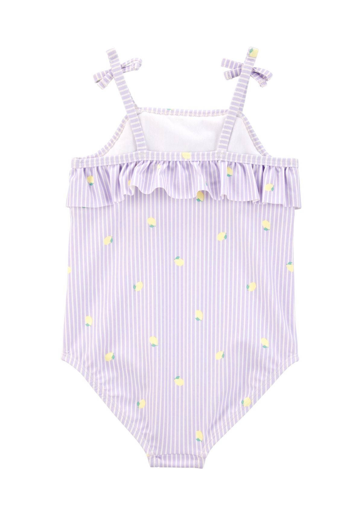 Toddler Girls Lemon Striped One Piece Swimsuit