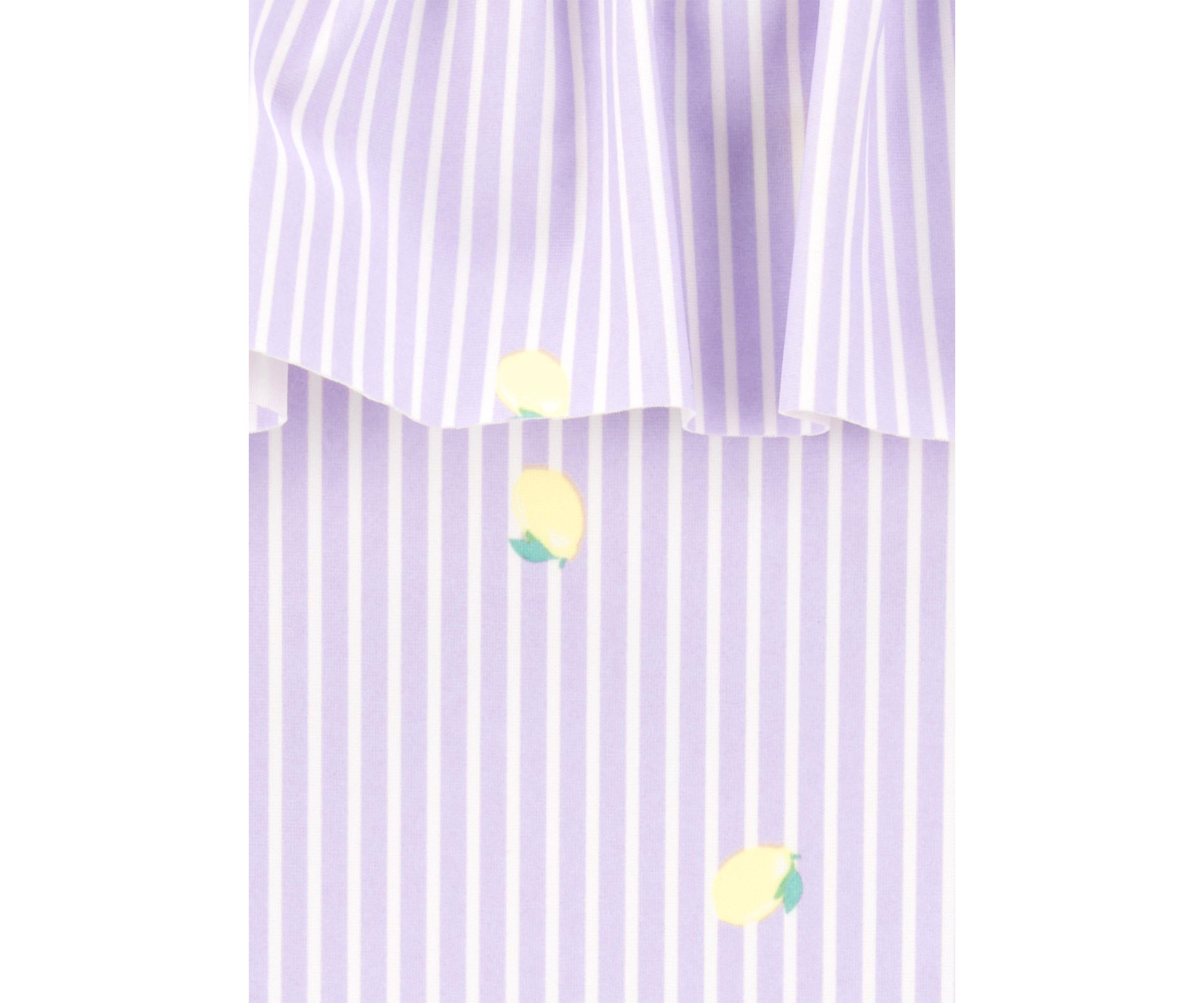 Toddler Girls Lemon Striped One Piece Swimsuit