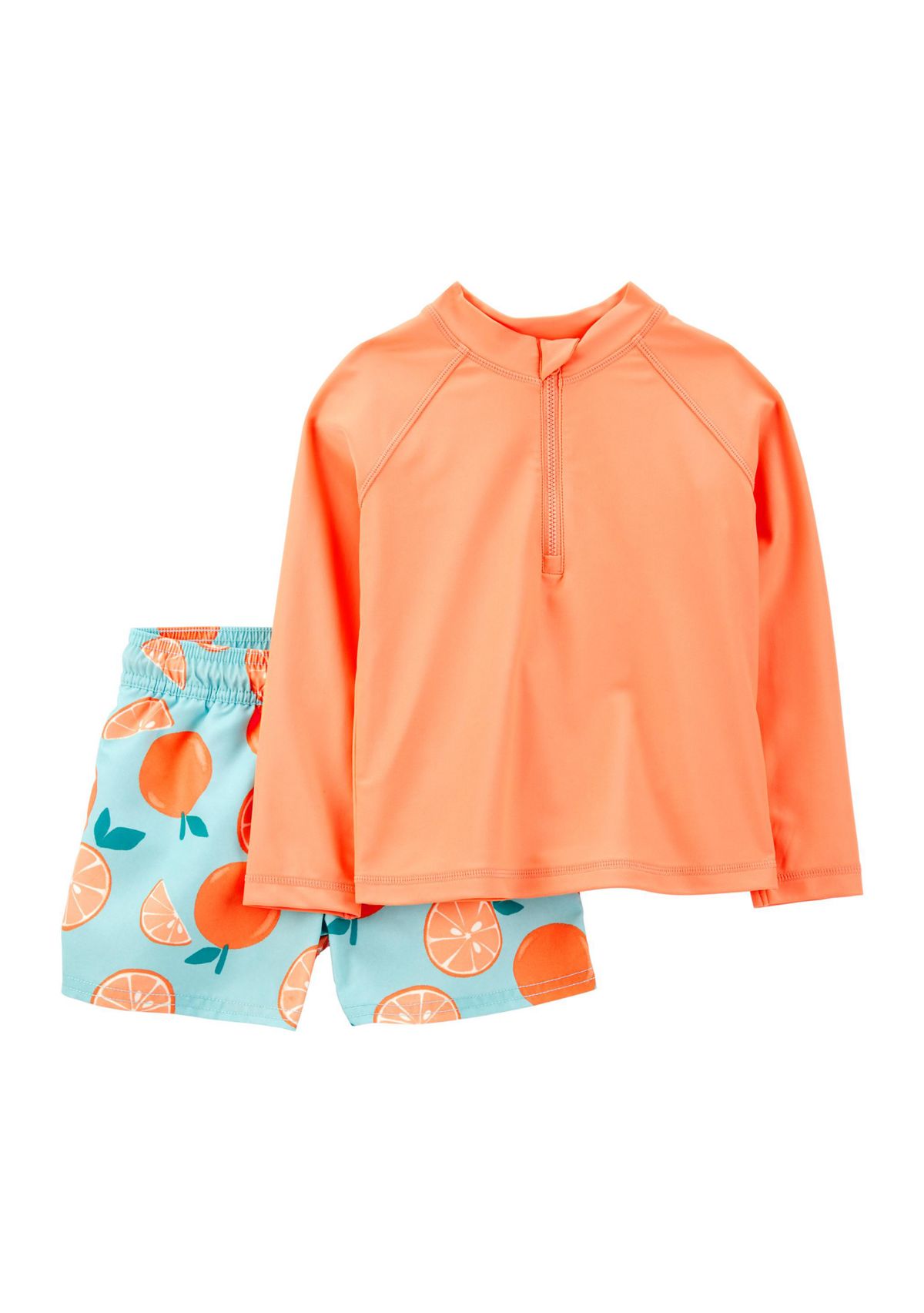 Toddler Boys 2 Piece Long Sleeve Rash Guard Set 