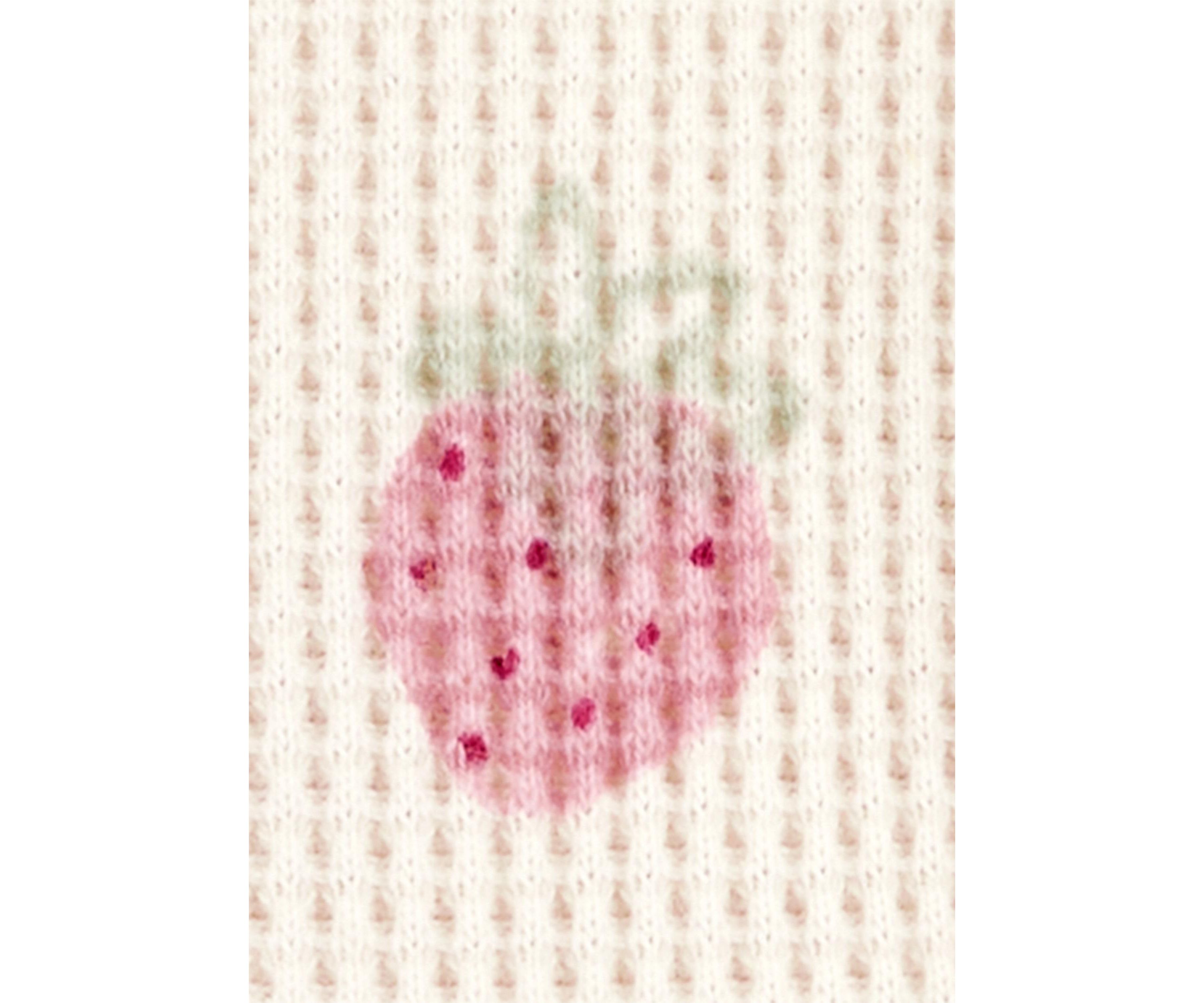 Toddler Girls Short Sleeve Strawberry Print Top
