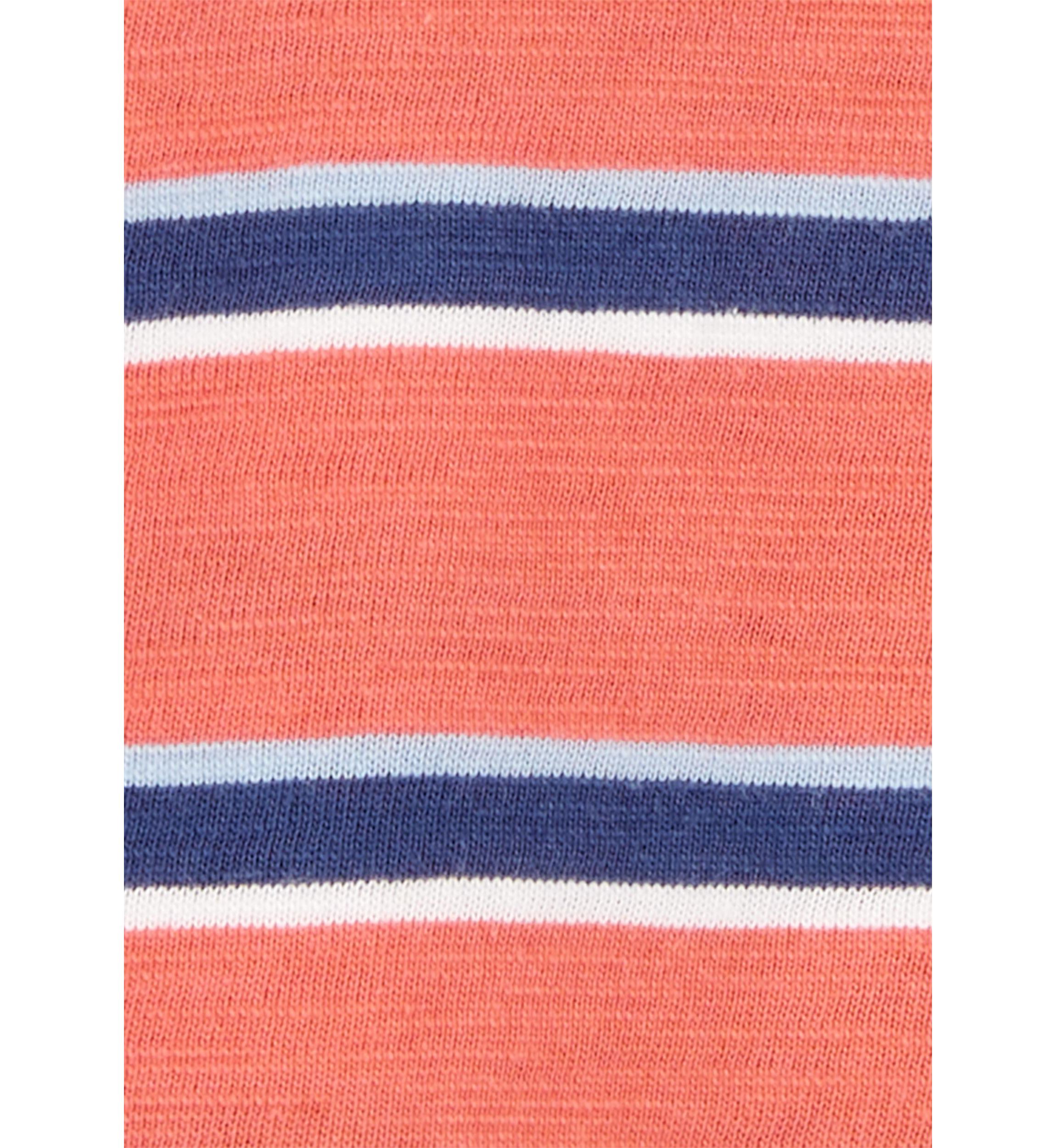 Toddler Boys Short Sleeve Striped Henley Shirt