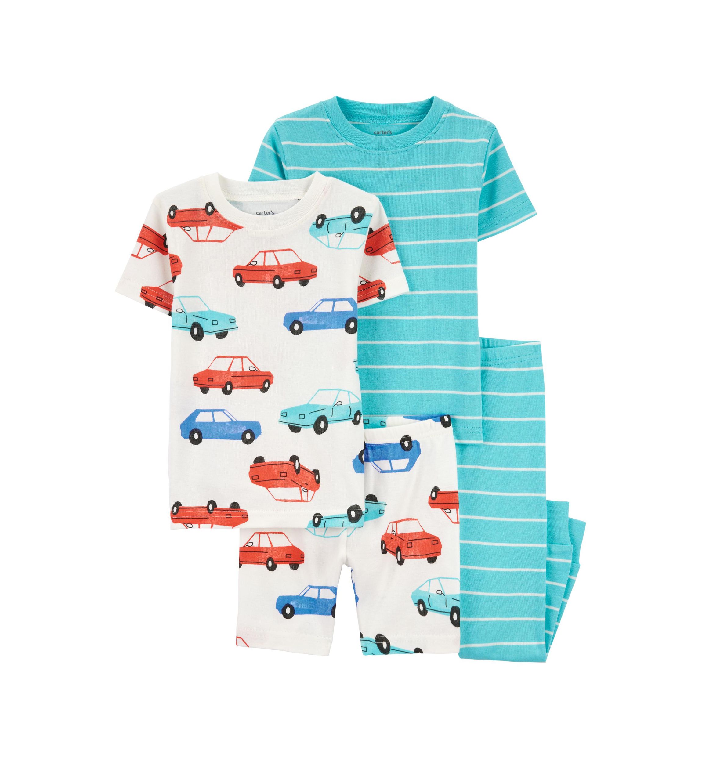 Toddler Boys 4 Piece Pajama Set