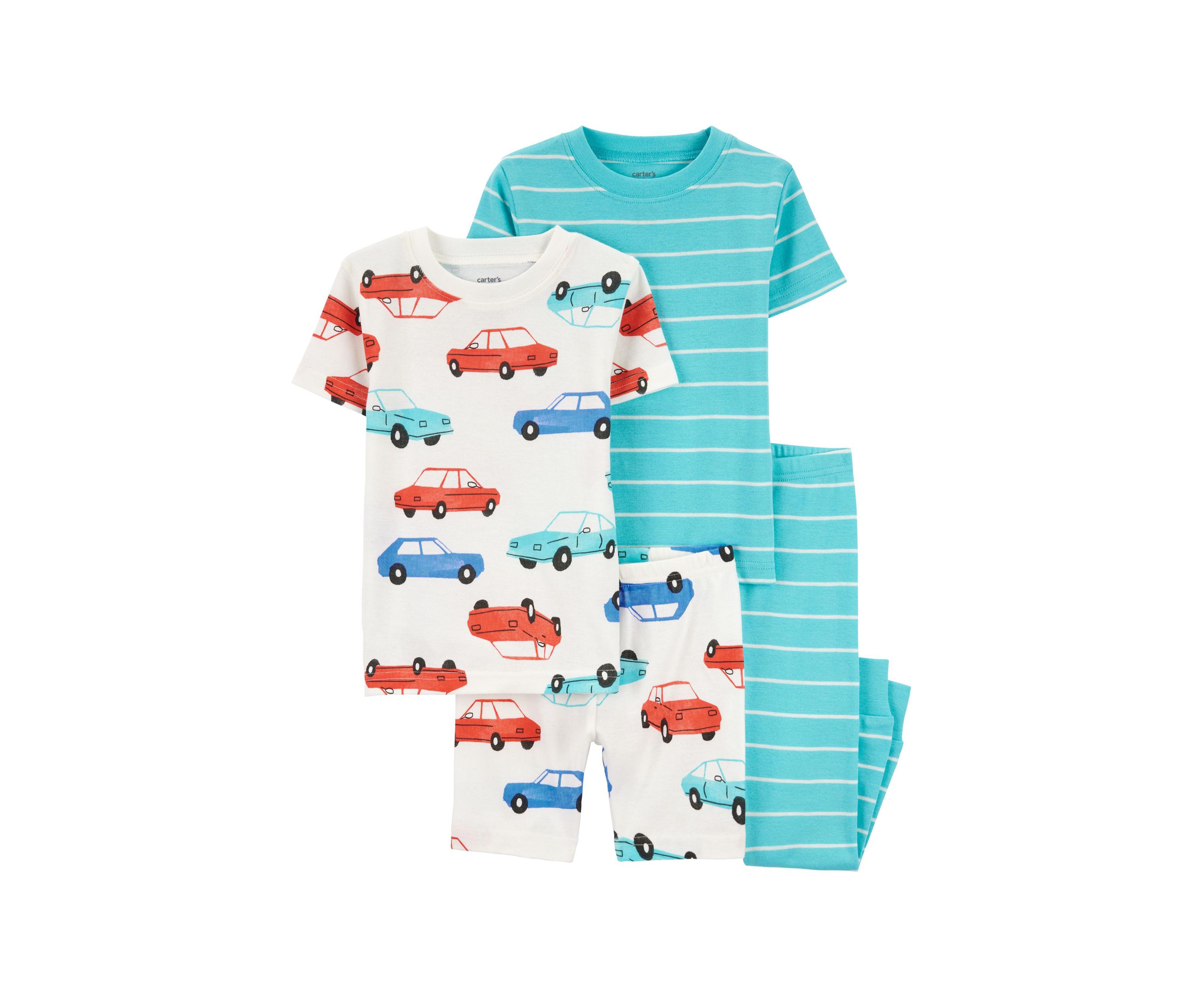 Toddler Boys 4 Piece Pajama Set