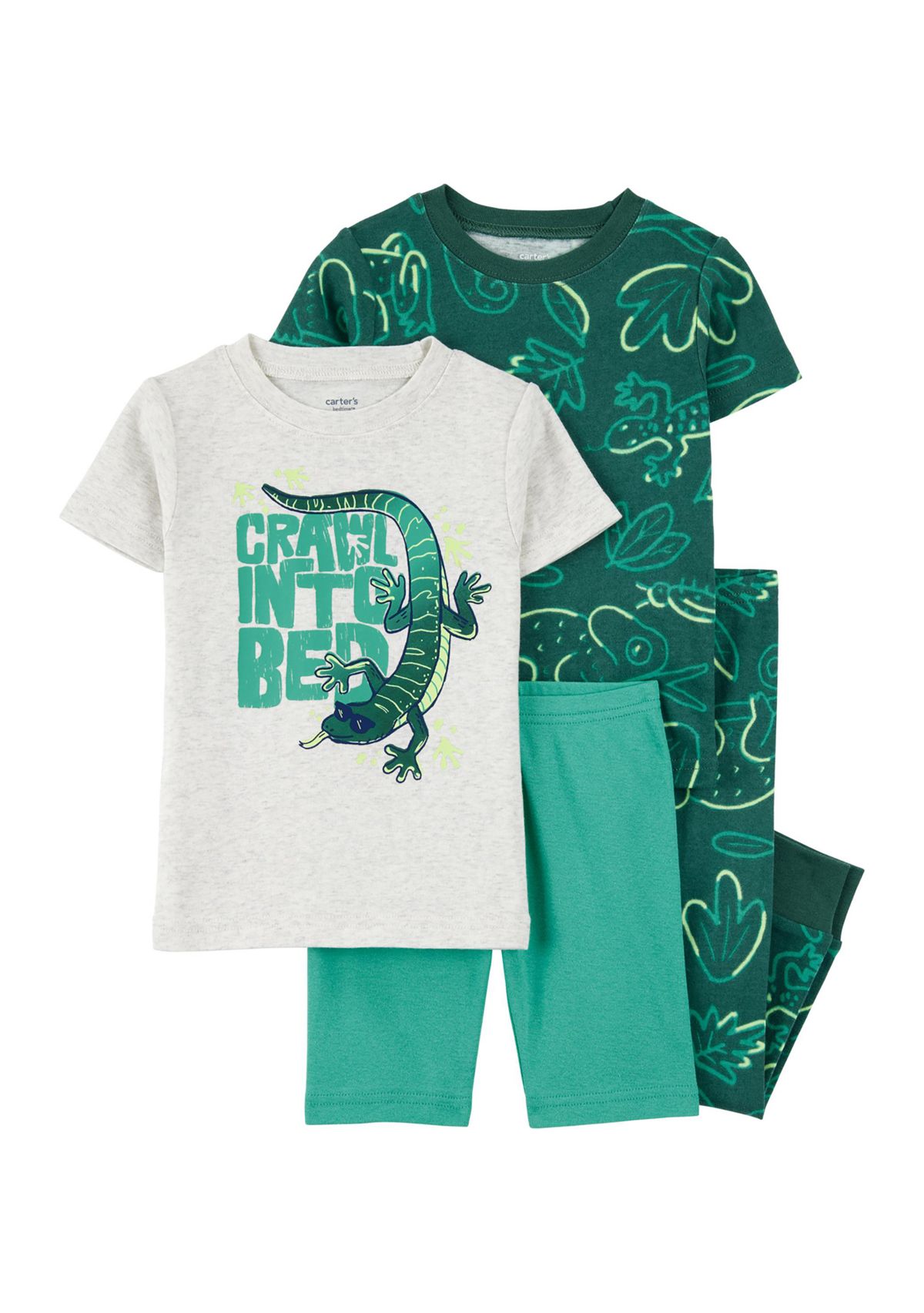 Toddler Boys 4 Piece Lizard Pajama Set