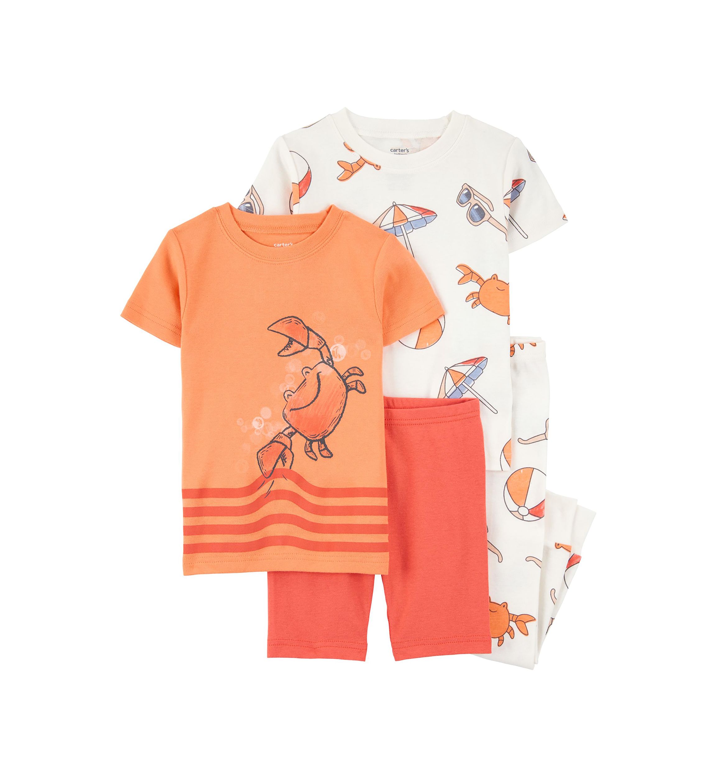 Toddler Boys 4 Piece Crab Pajama Set