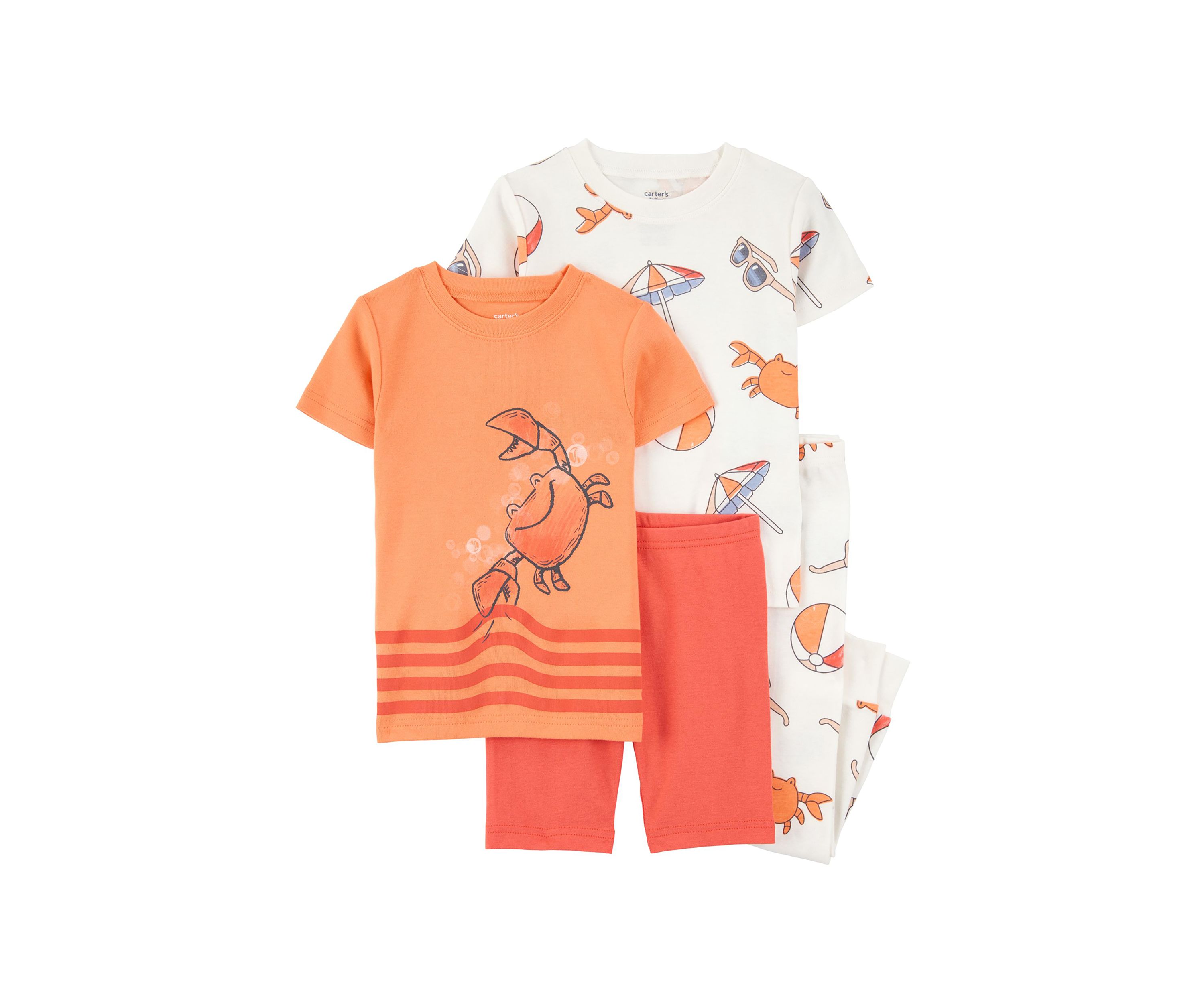 Toddler Boys 4 Piece Crab Pajama Set